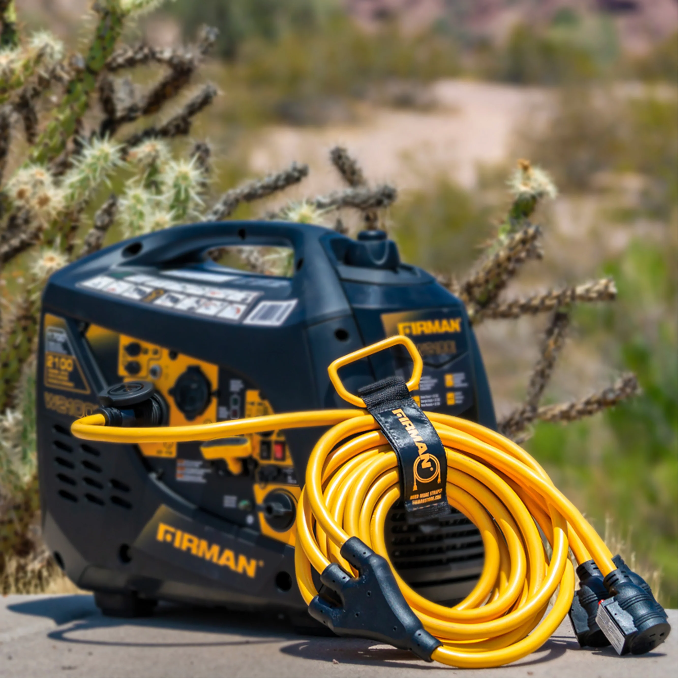 25' Heavy Duty L5-30P to (3) 5-20R Power Cord With Storage Strap - Image 4