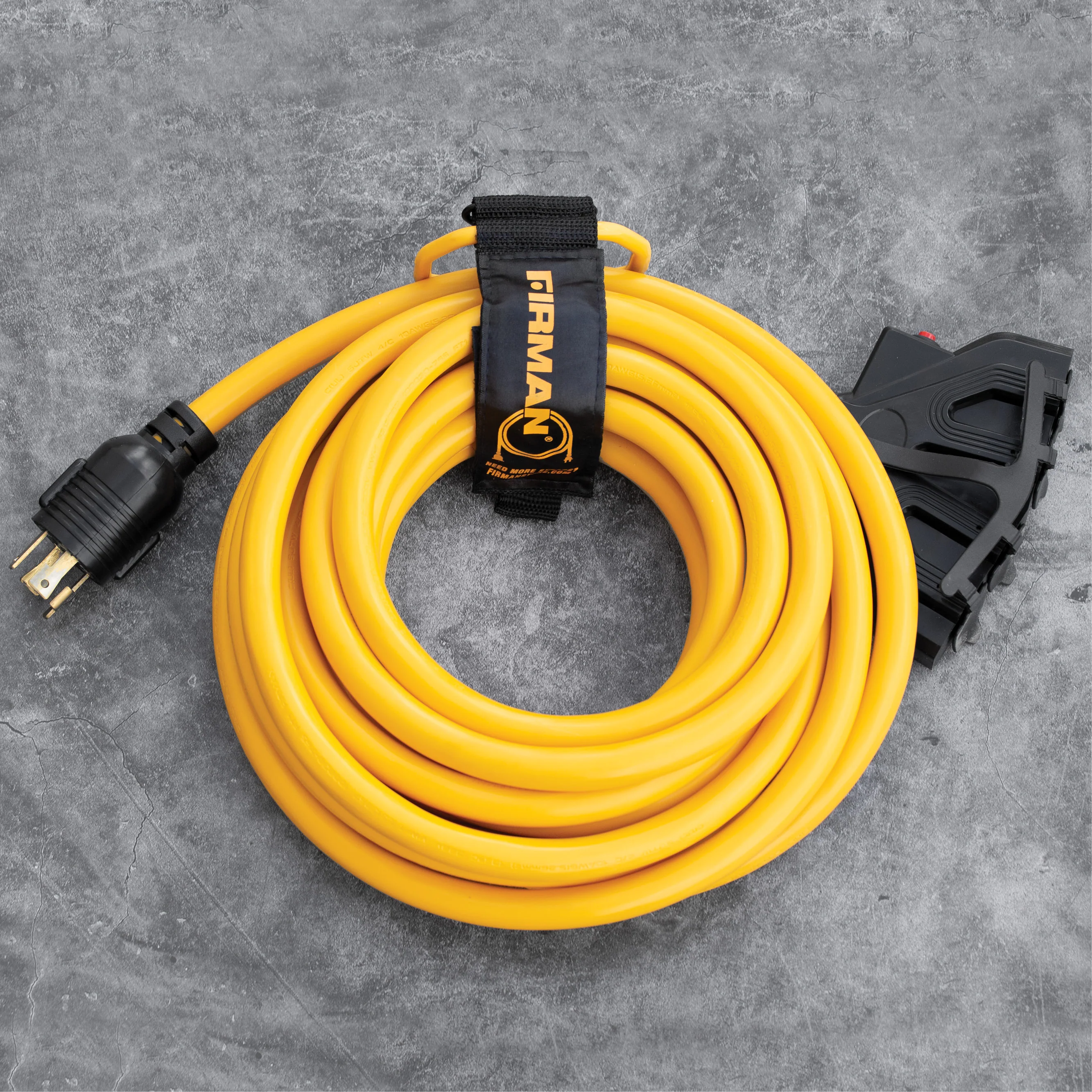 25ft  Heavy Duty L14-30P to (4) 5-20R Power Cord With Storage Strap - Image 6