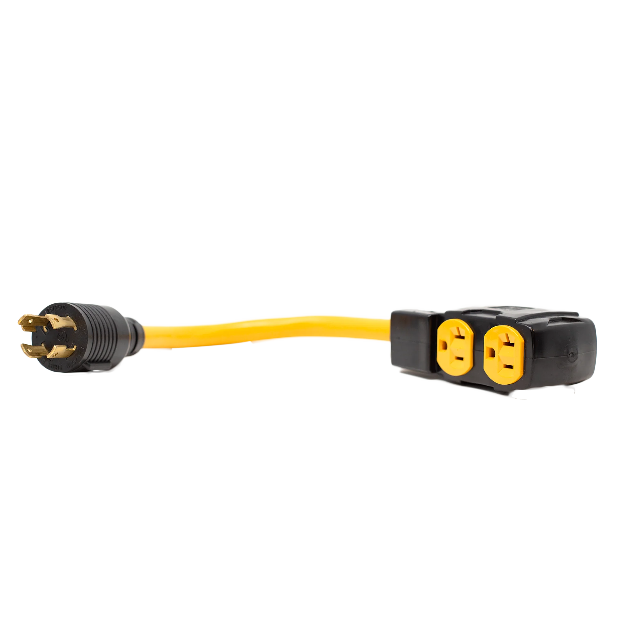 Heavy Duty L14-30P to (4) 5-20R Short Power Cord With Attachment Clips - Image 5