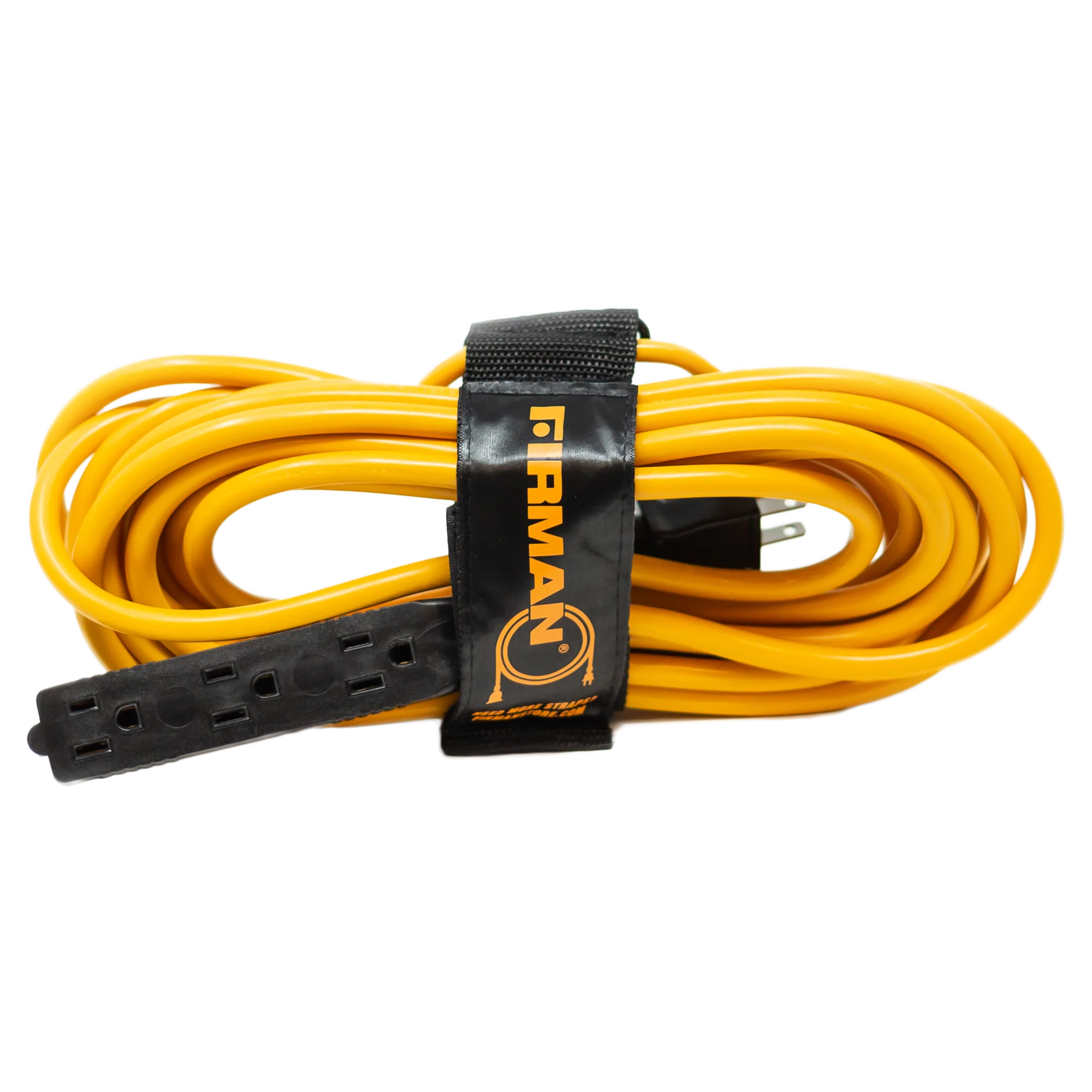 25ft Medium Duty 5-15P to (3) 5-15R Generator Utility Power Cord With Storage Strap