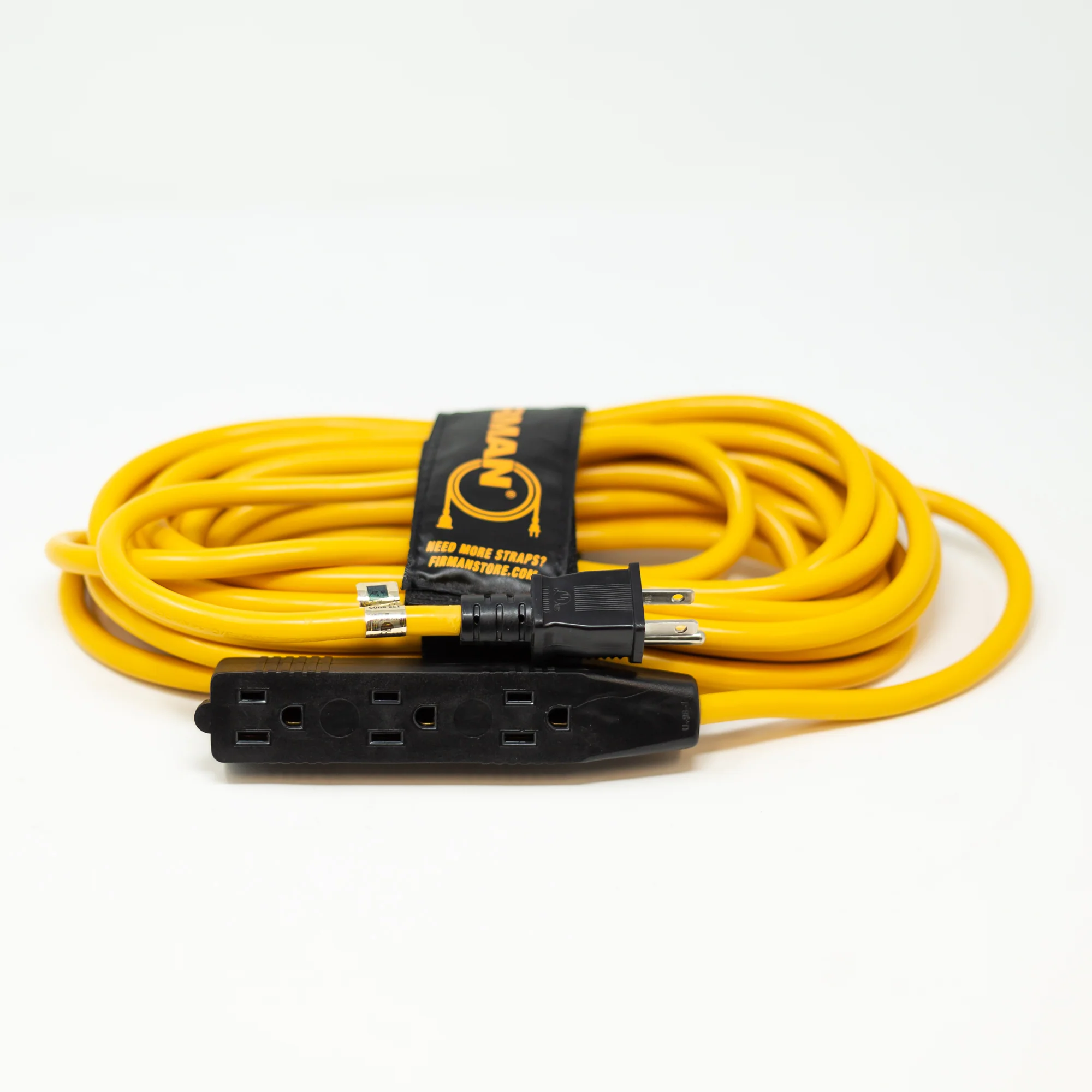 25ft Medium Duty 5-15P to (3) 5-15R Generator Utility Power Cord With Storage Strap - Image 2