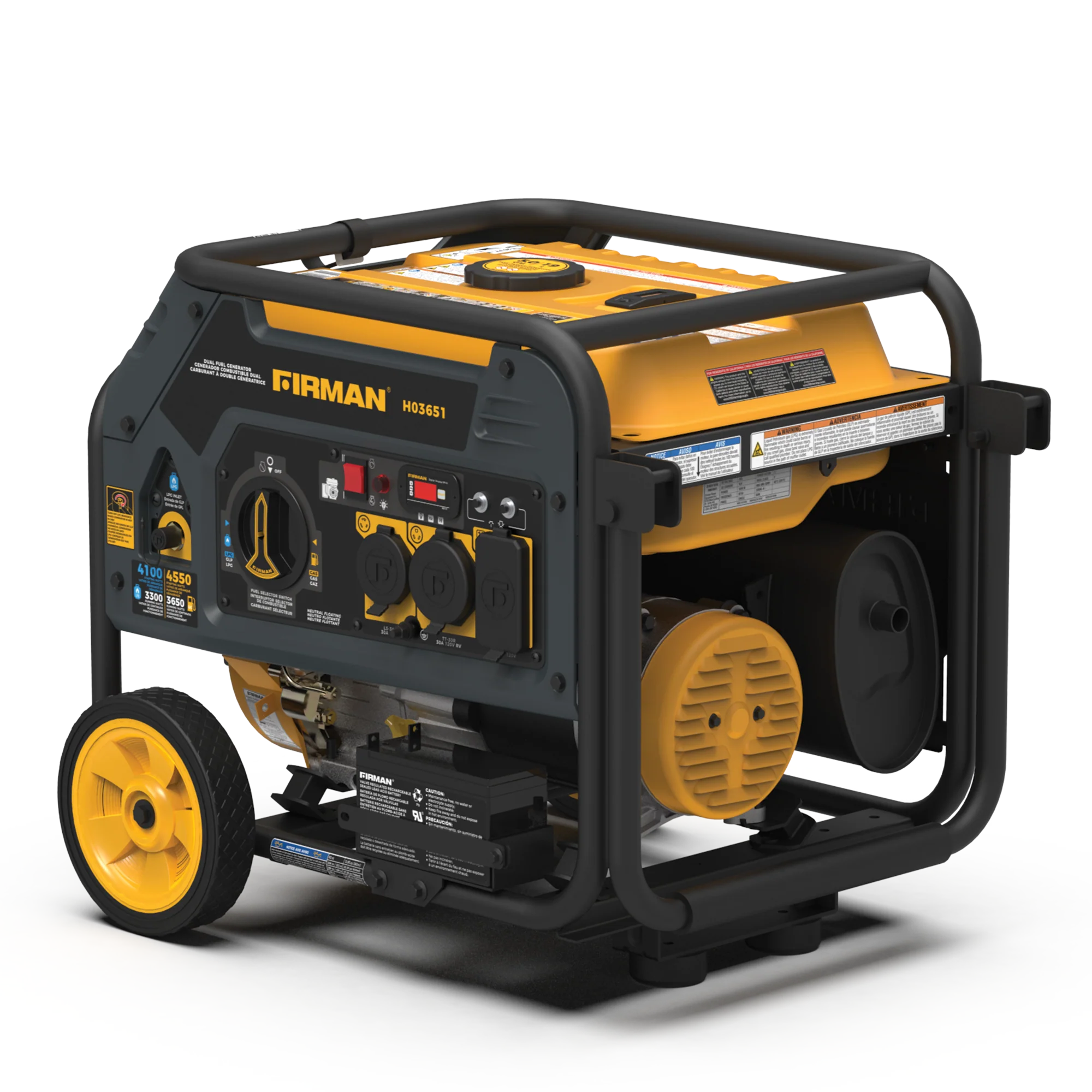 Dual Fuel 4550W Portable Generator Electric Start 120V - Image 11