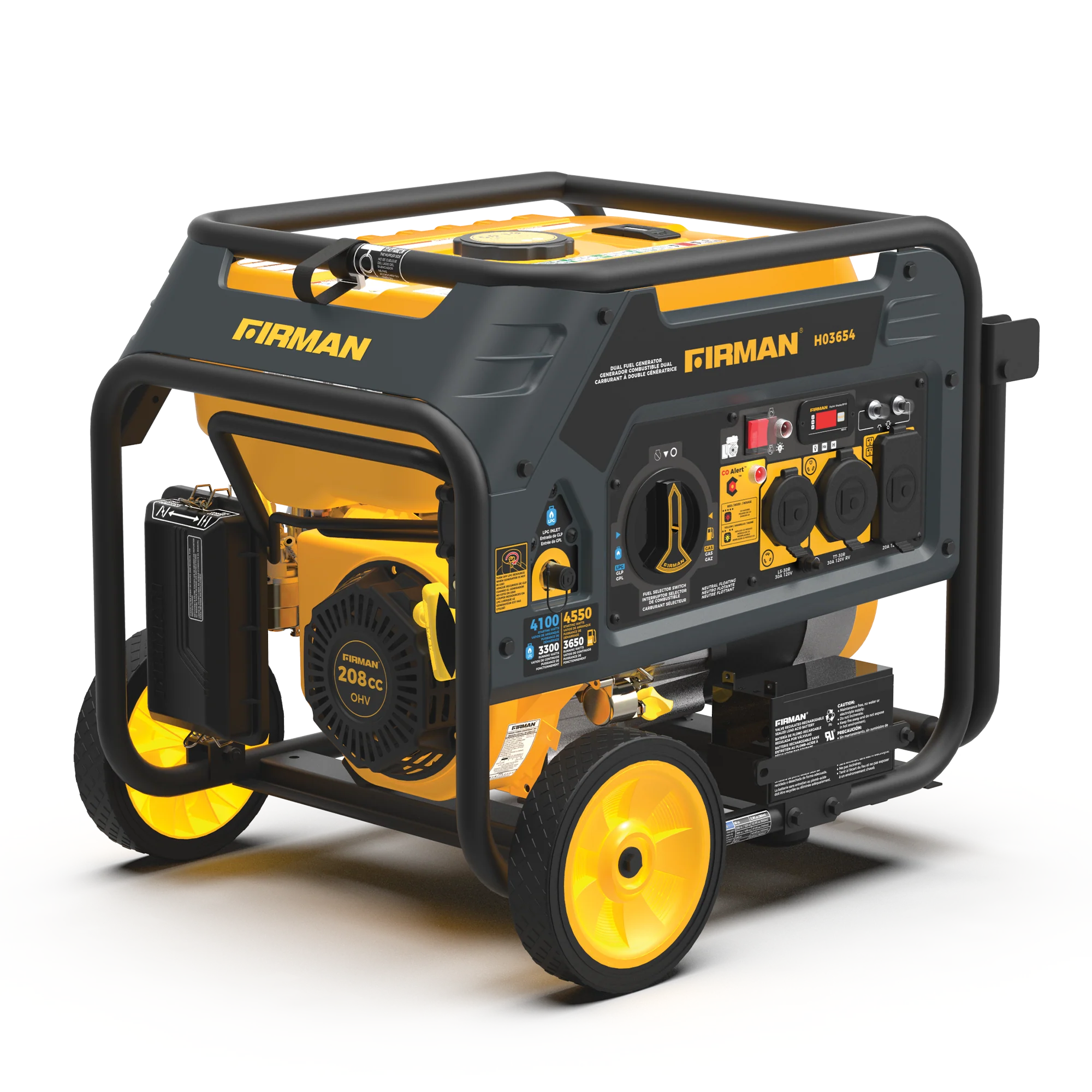 Dual Fuel 4550W Portable Generator Electric Start with CO Alert - Image 13