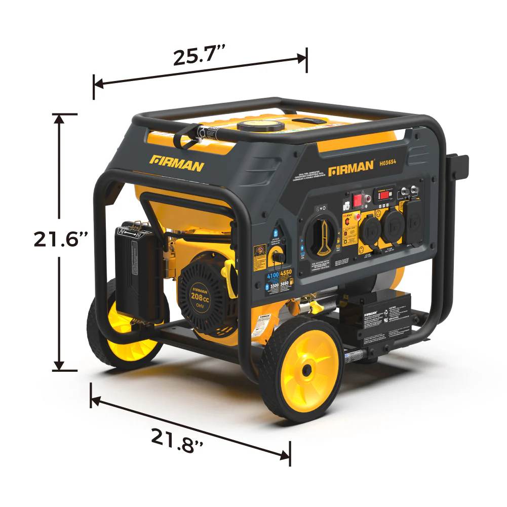 Dual Fuel 4550W Portable Generator Electric Start with CO Alert - Image 4