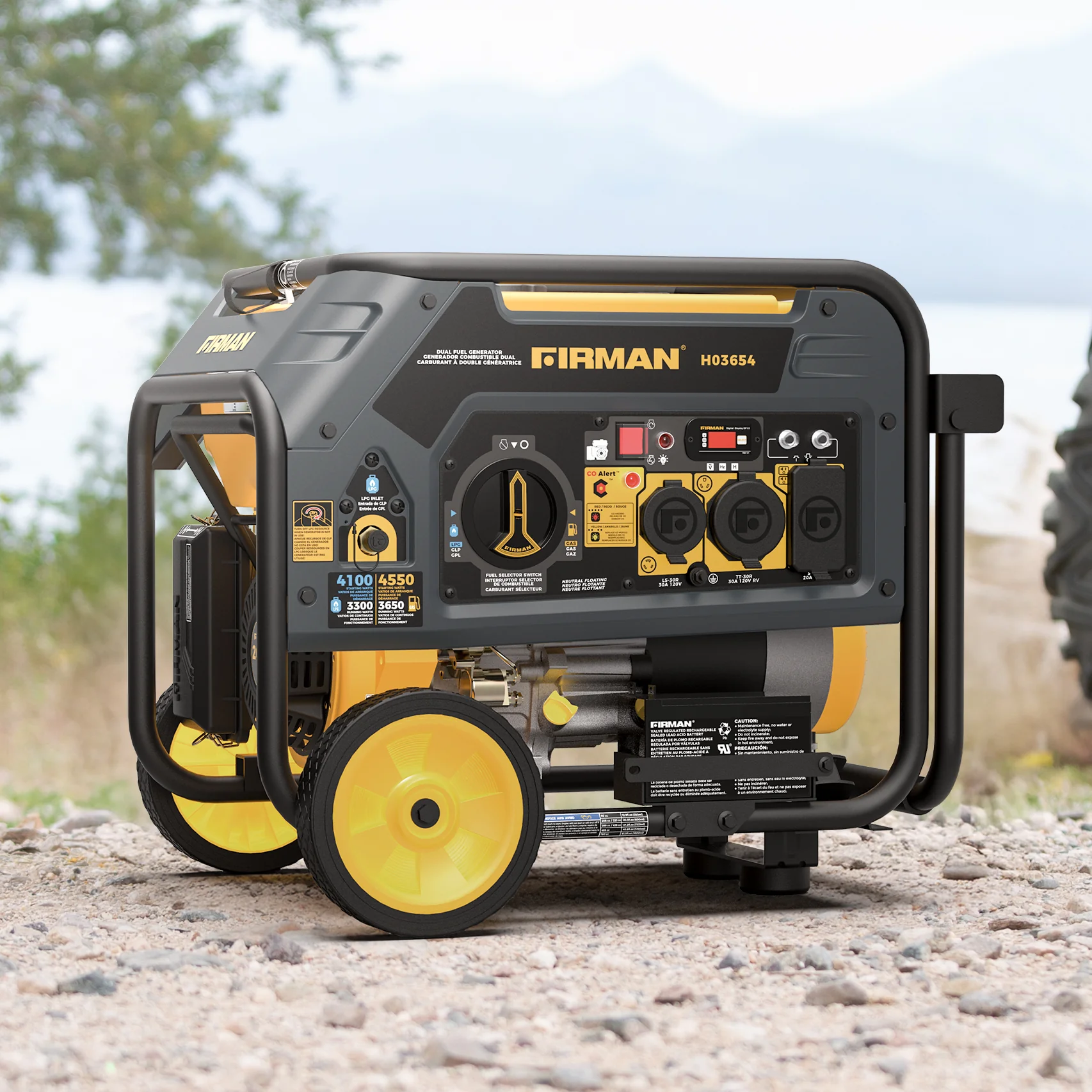 Dual Fuel 4550W Portable Generator Electric Start with CO Alert - Image 5