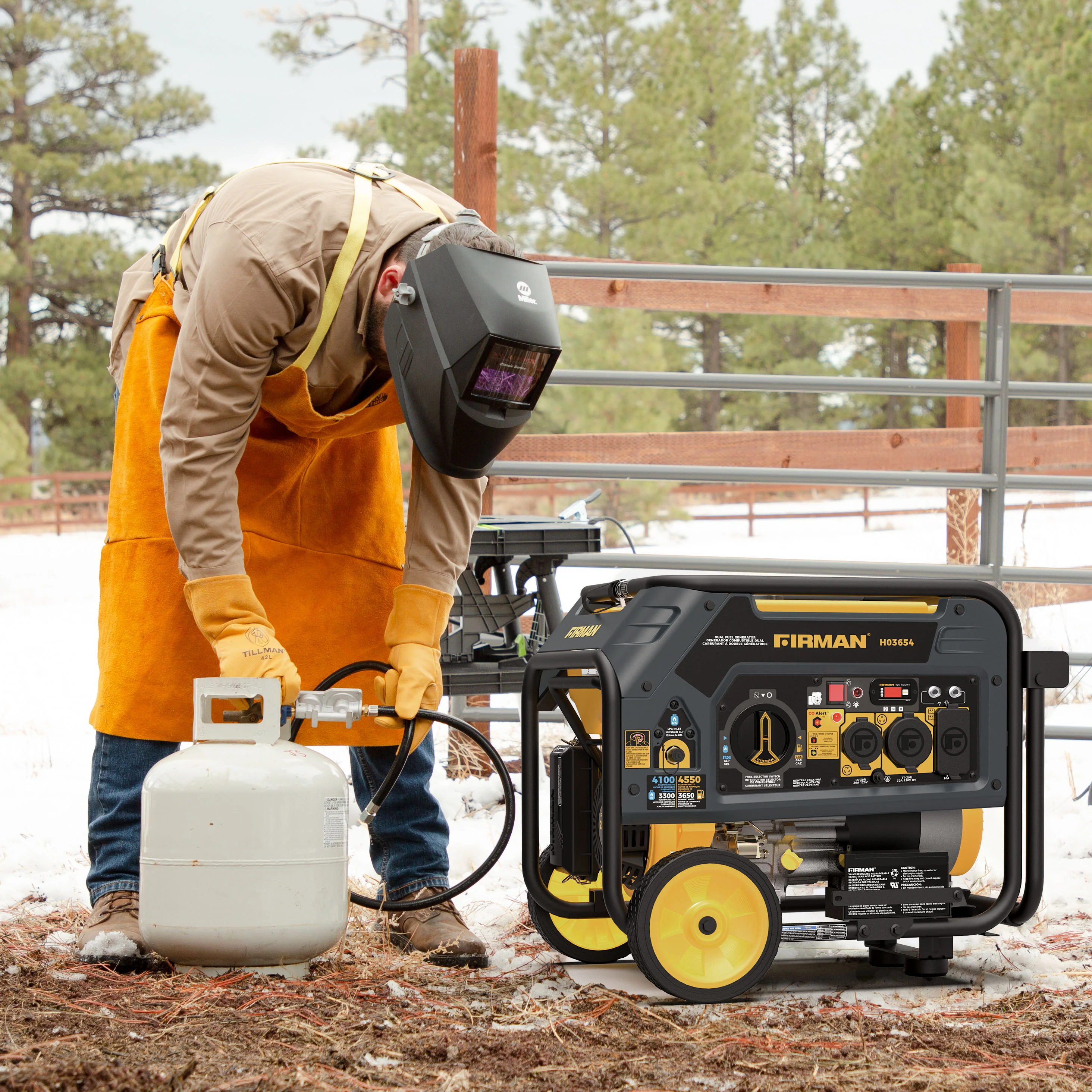 Dual Fuel 4550W Portable Generator Electric Start with CO Alert - Image 6