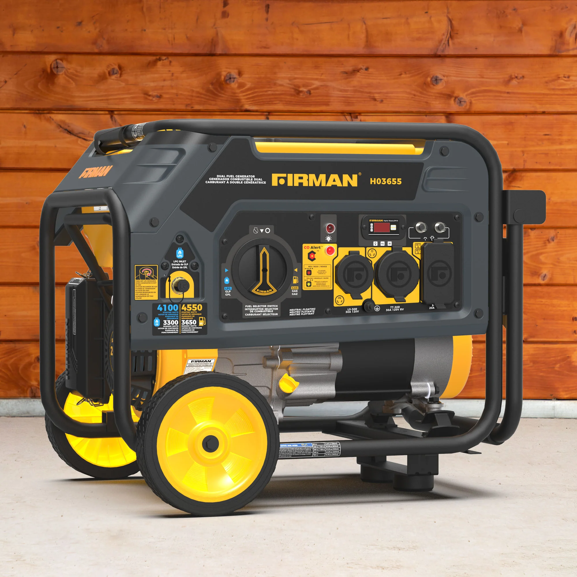 Dual Fuel Portable Generator 4550/3650W Recoil Start - Image 11