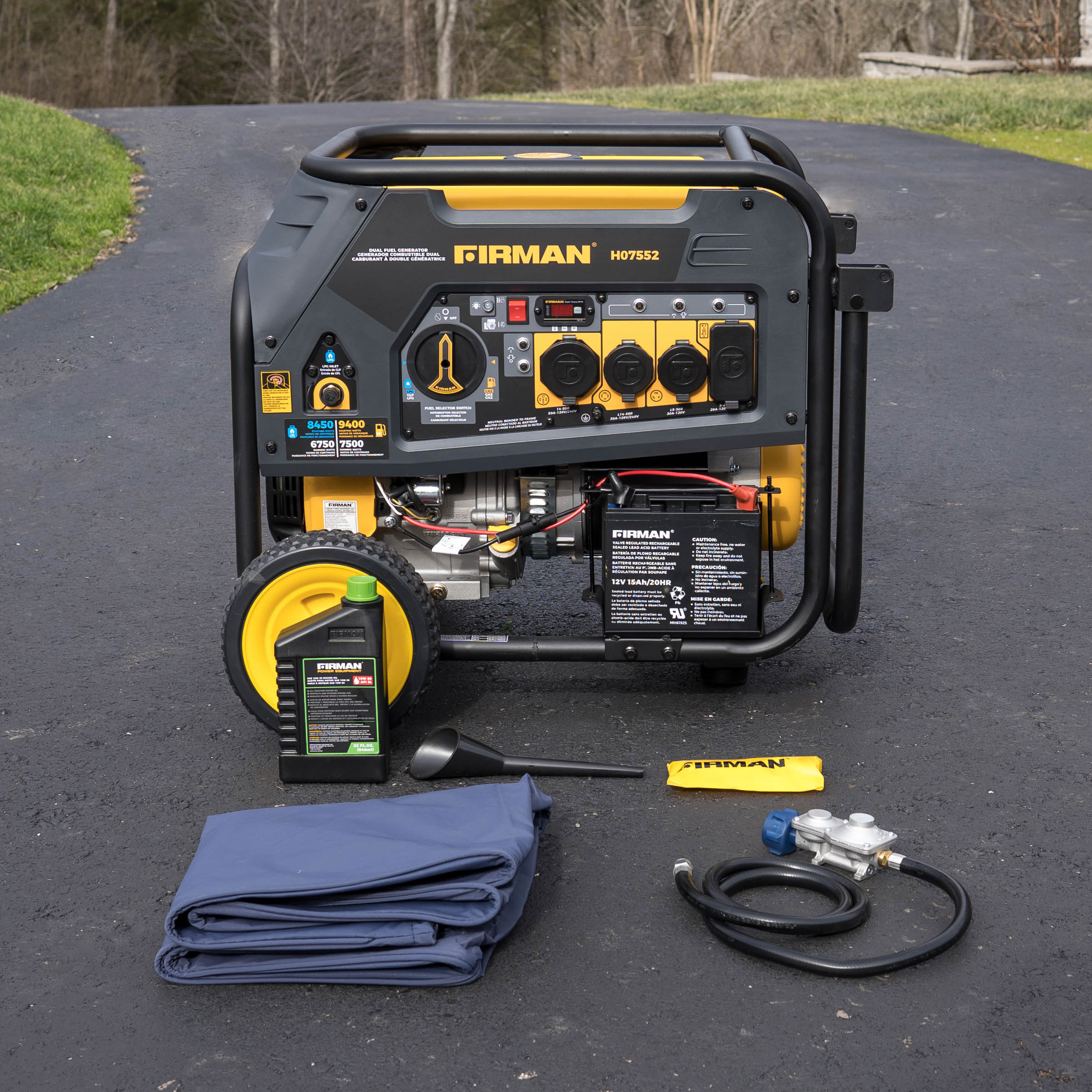 Dual Fuel Portable Generator 7500W Electric Start 120/240V - Image 7