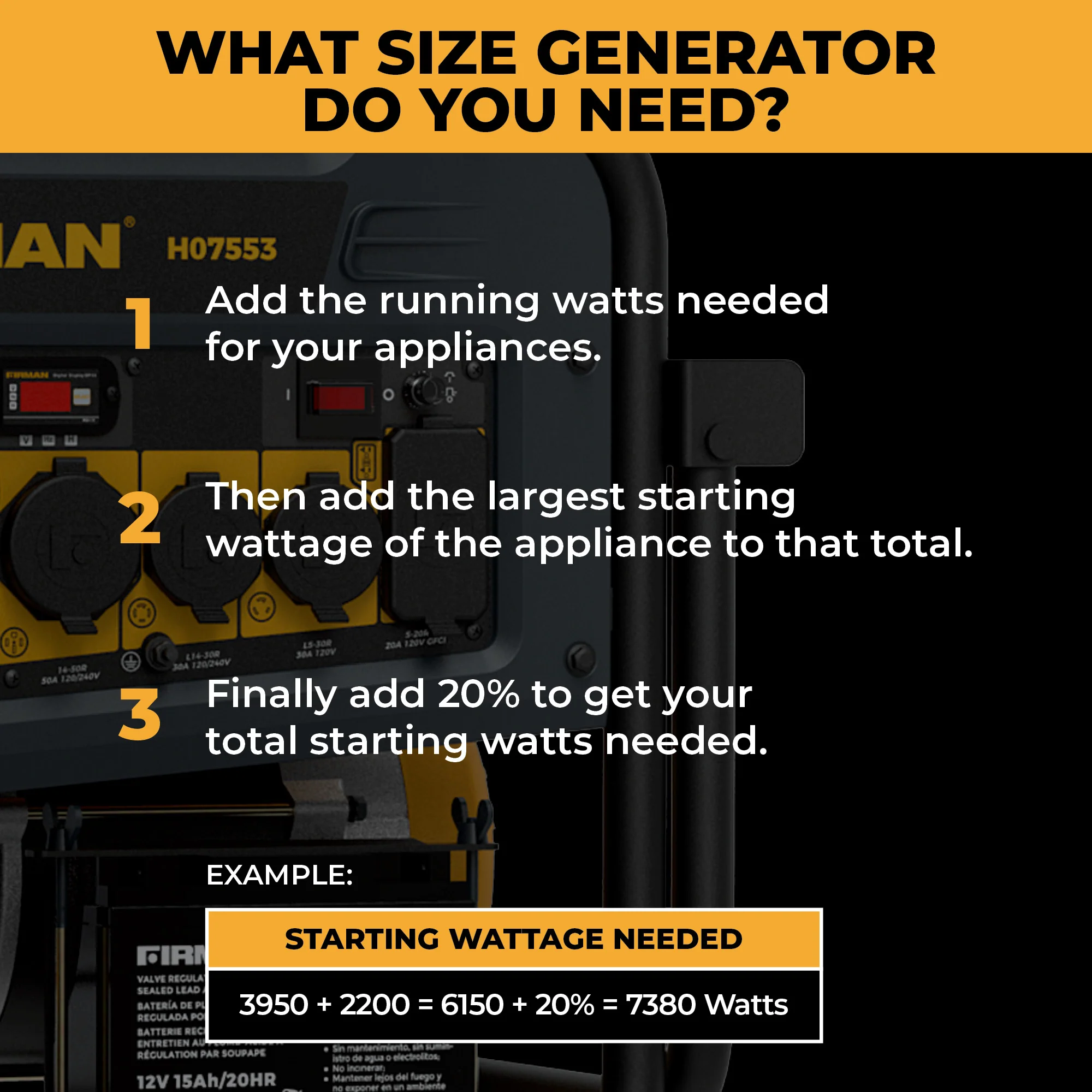 Dual Fuel Portable Generator 9400W Electric Start 120/240V with CO Alert - Image 11