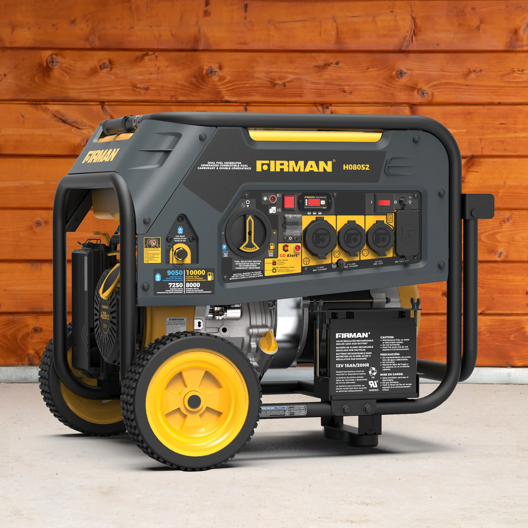 Dual Fuel Portable Generator 10000W Electric Start 120/240V with CO alert - Image 14