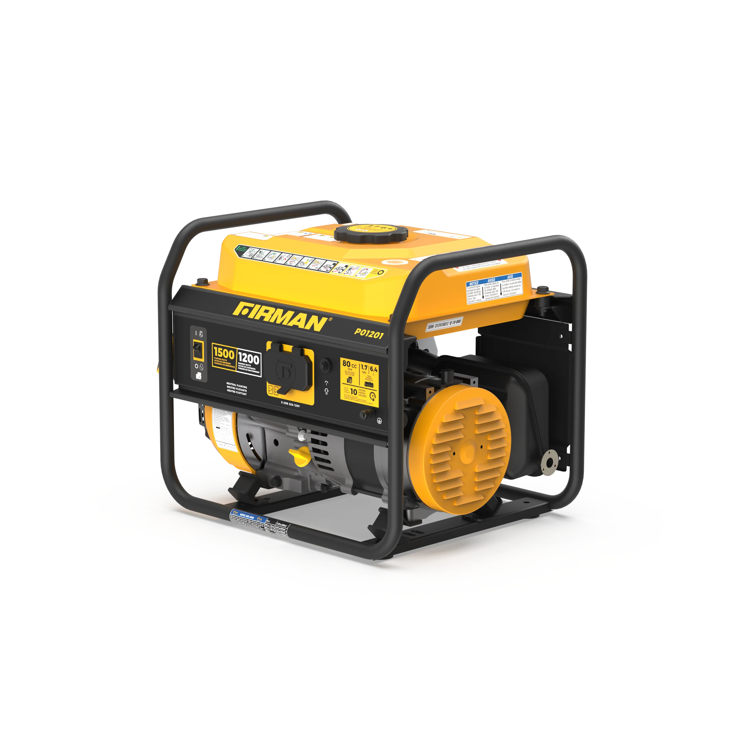 Gas Portable Generator 1500W Recoil Start - Image 10