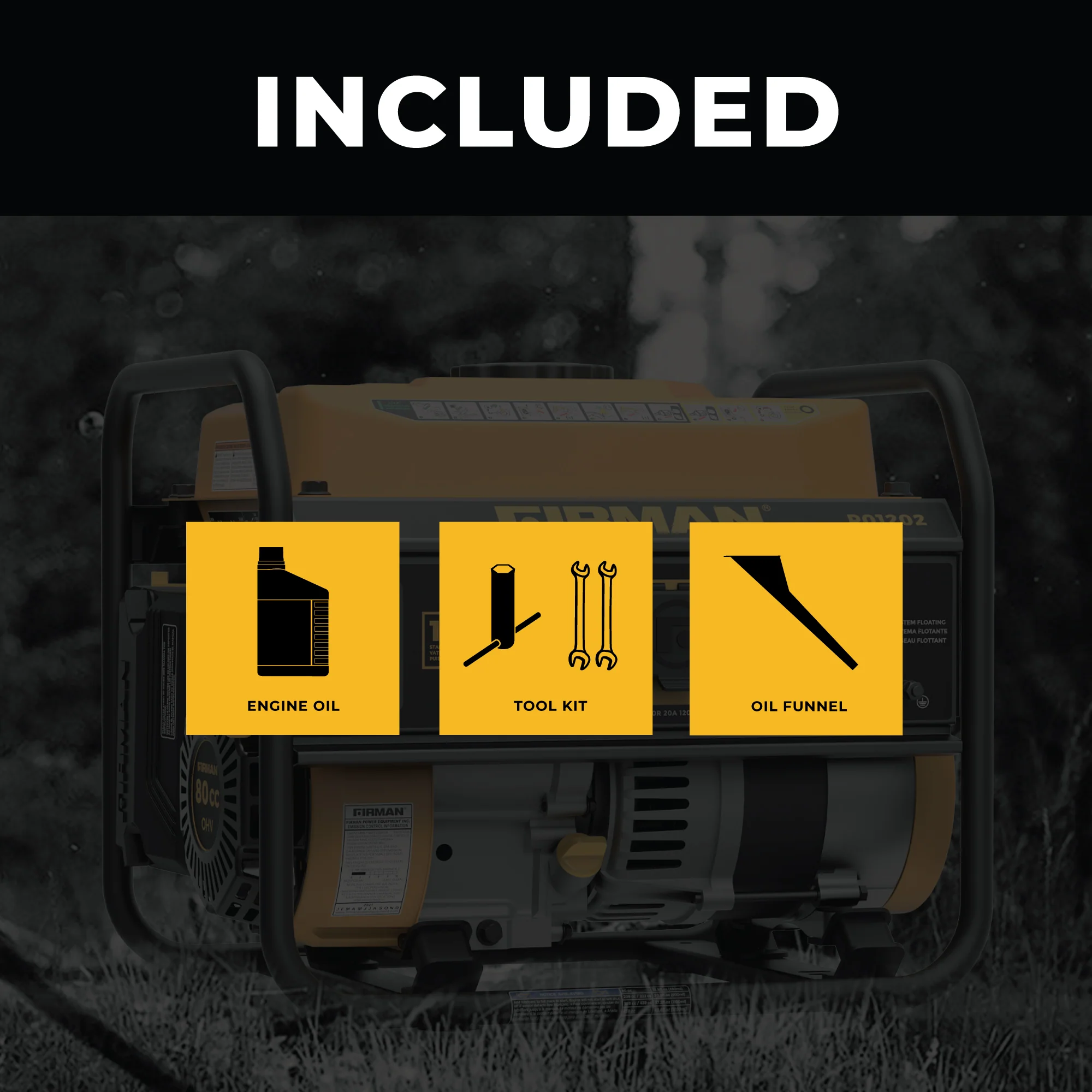 Gas Portable Generator 1500W Recoil Start - Image 3