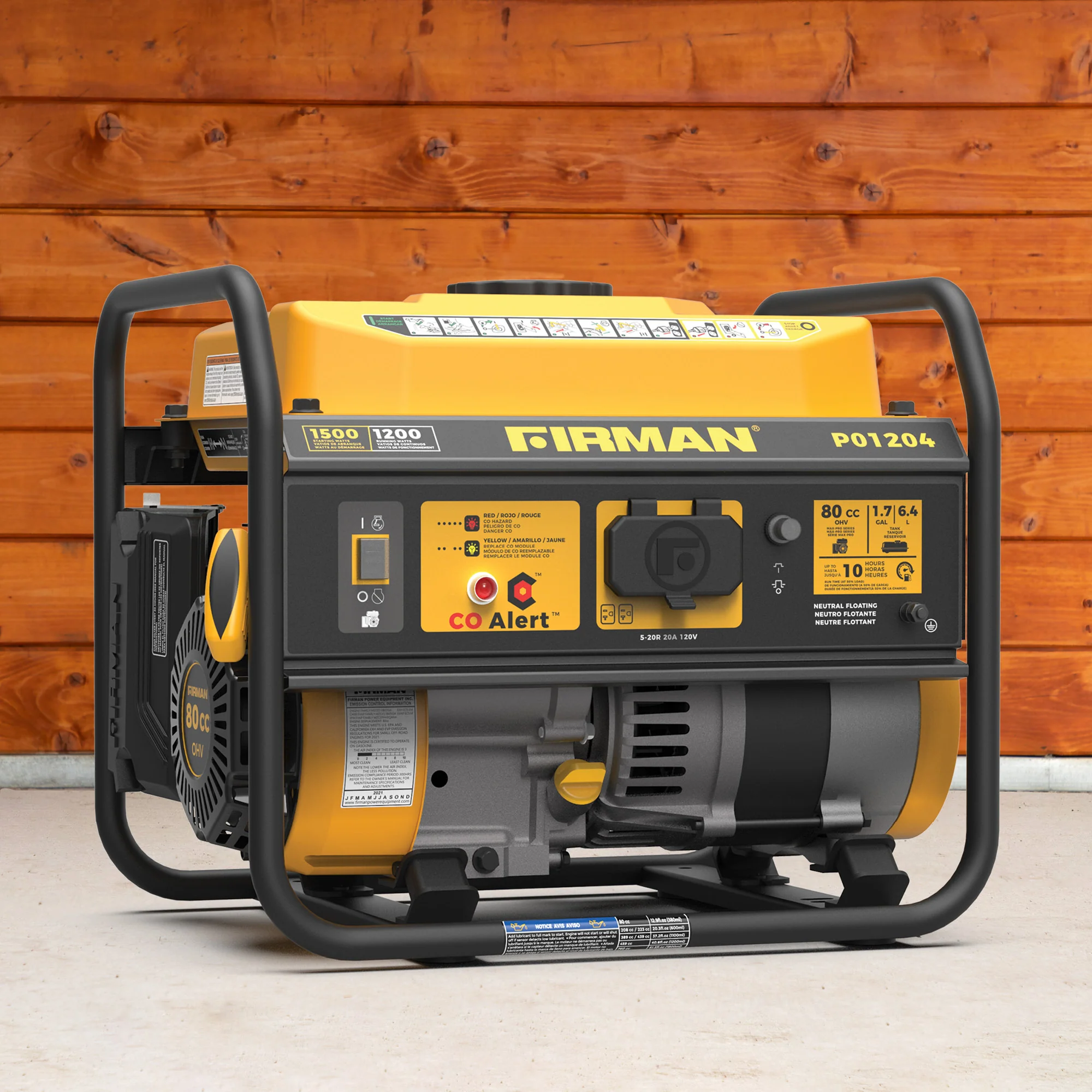 Gas Portable Generator 1500W Recoil Start with CO alert - Image 11