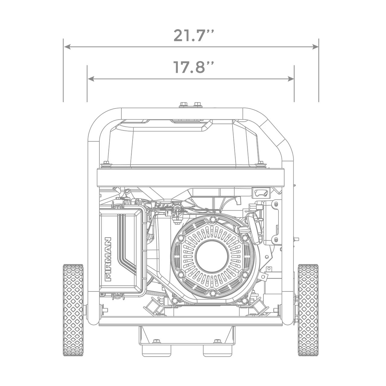 Gas Portable Generator 4450W Recoil Start 120V - Image 13