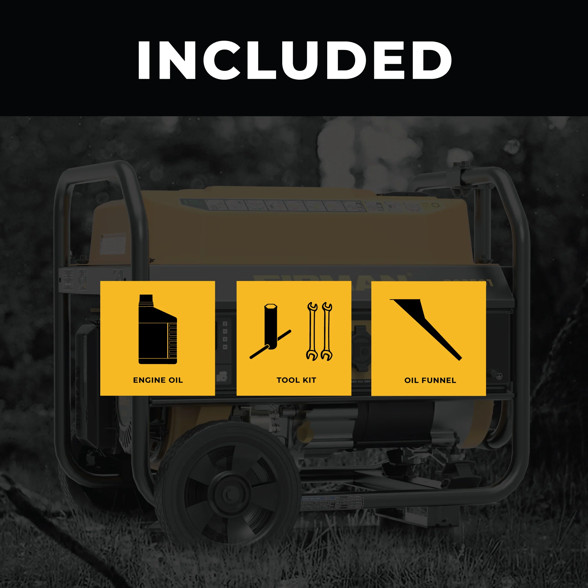 Gas Portable Generator 4450W Recoil Start 120V - Image 3
