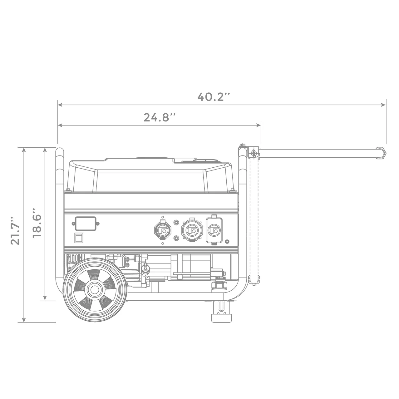 Gas Portable Generator 4450W Recoil Start 120V - Image 11
