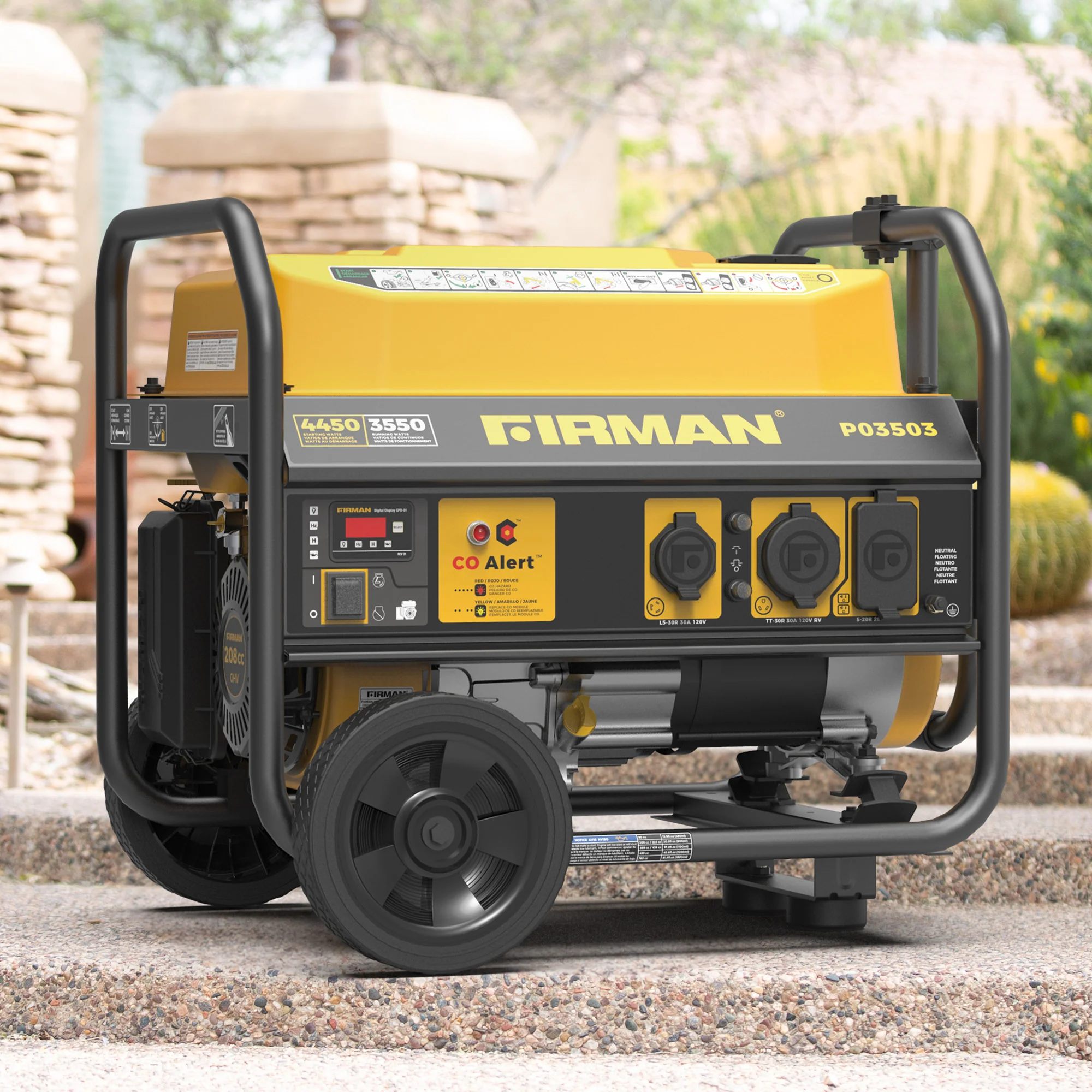 Gas Portable Generator 4450W Recoil Start 120V with CO alert - Image 12