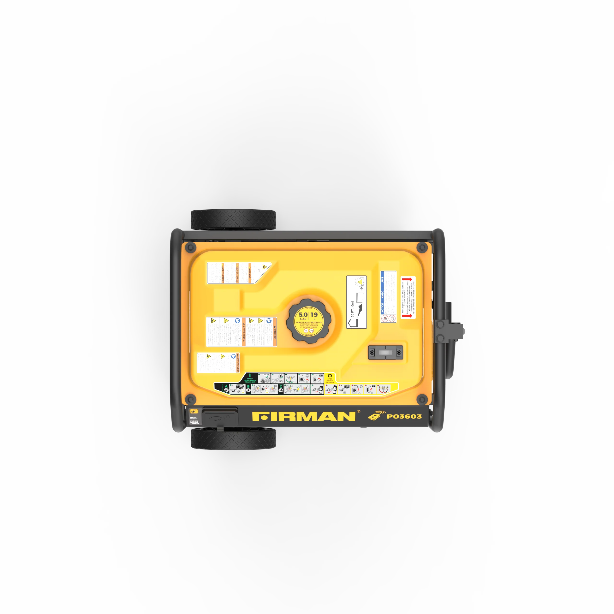 4550/3650 Watt Remote Start Gas Portable Generator cETL Certified With Wheel Kit - Image 6