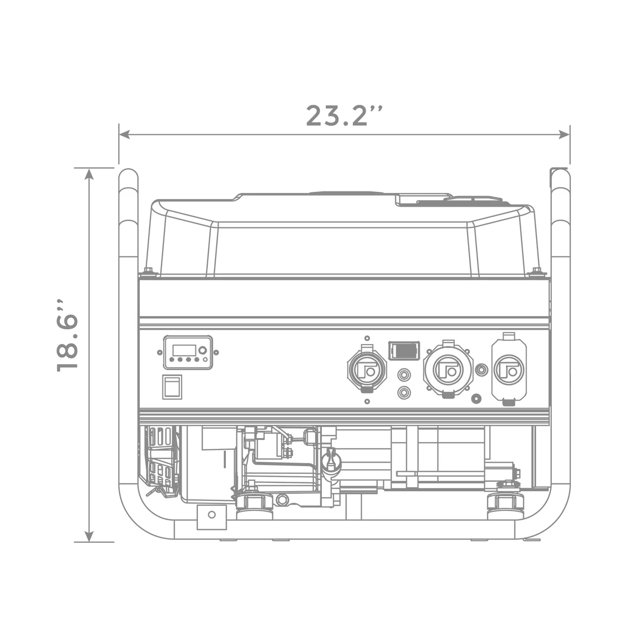 Gas Portable Generator 4550W Recoil Start 120/240V - Image 15