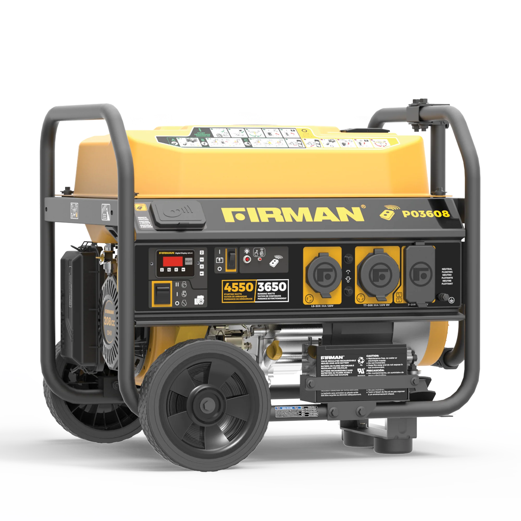 Gas Portable Generator 4550W Remote Start 120V