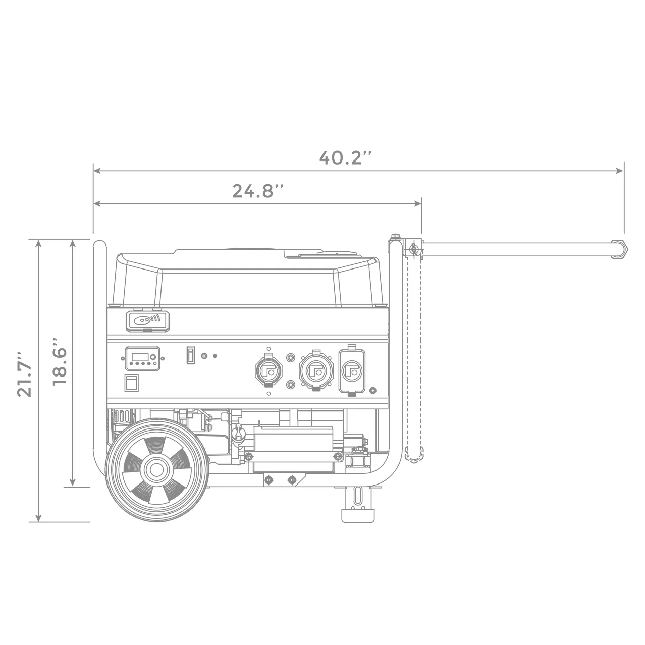 Gas Portable Generator 4550W Remote Start 120V - Image 16
