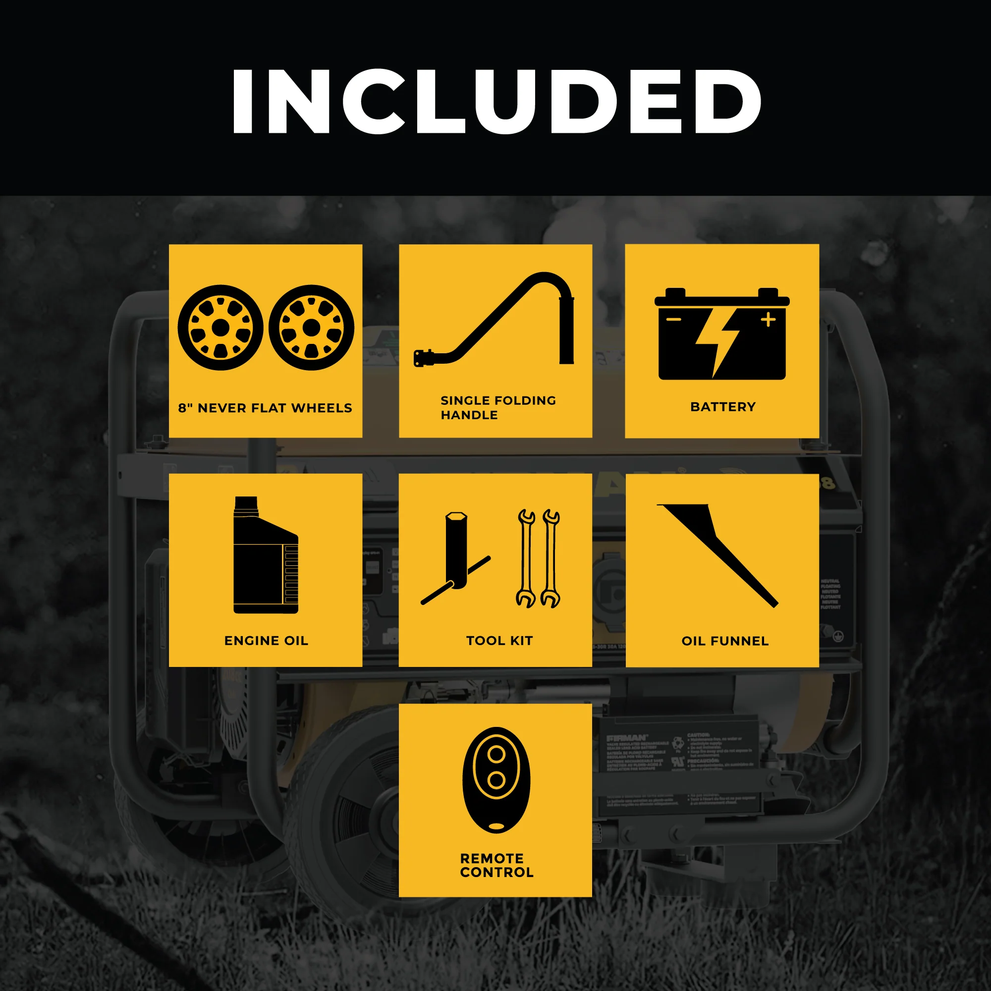 Gas Portable Generator 4550W Remote Start 120V - Image 3