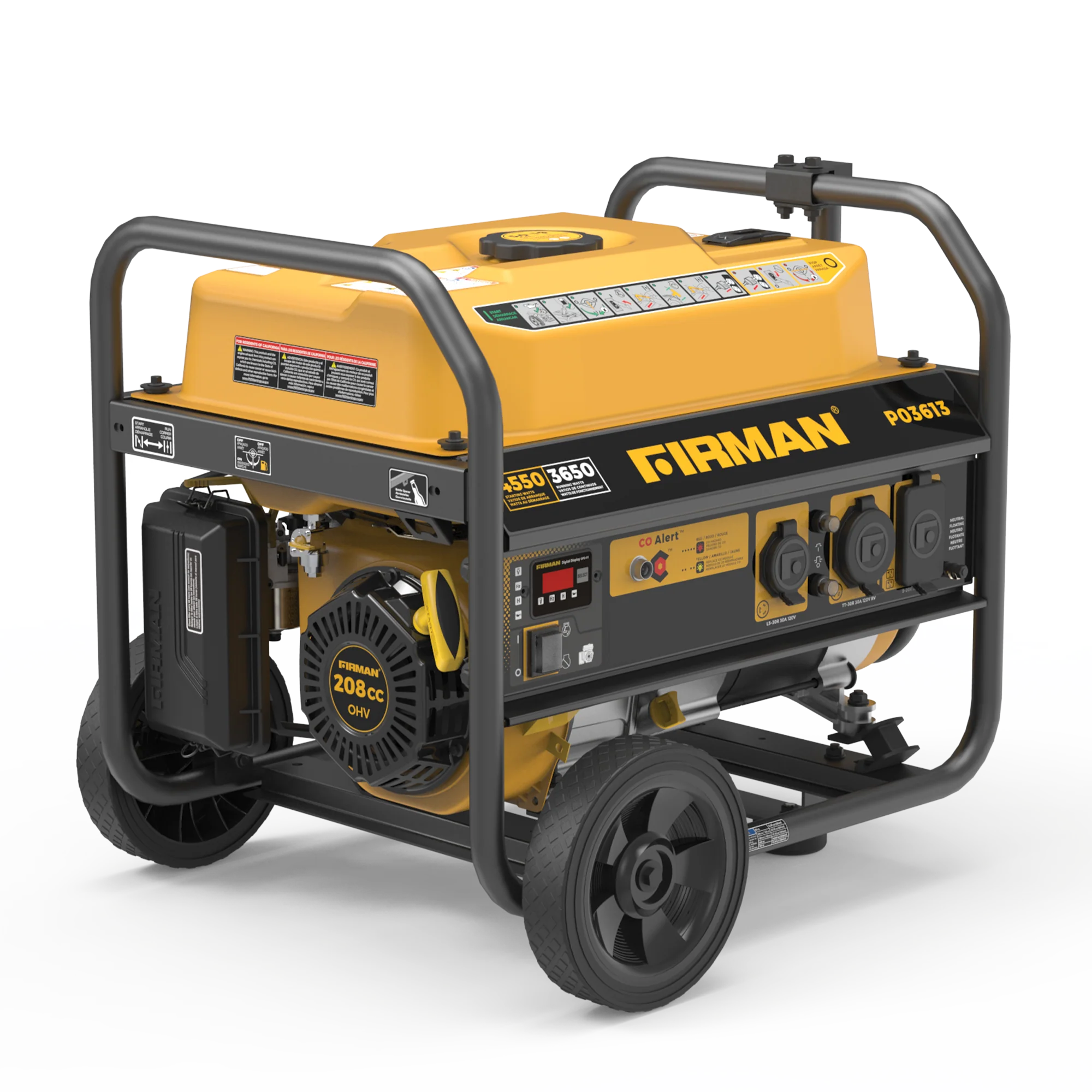 Gas Portable Generator 4550W Recoil Start 120V with CO Alert - Image 18
