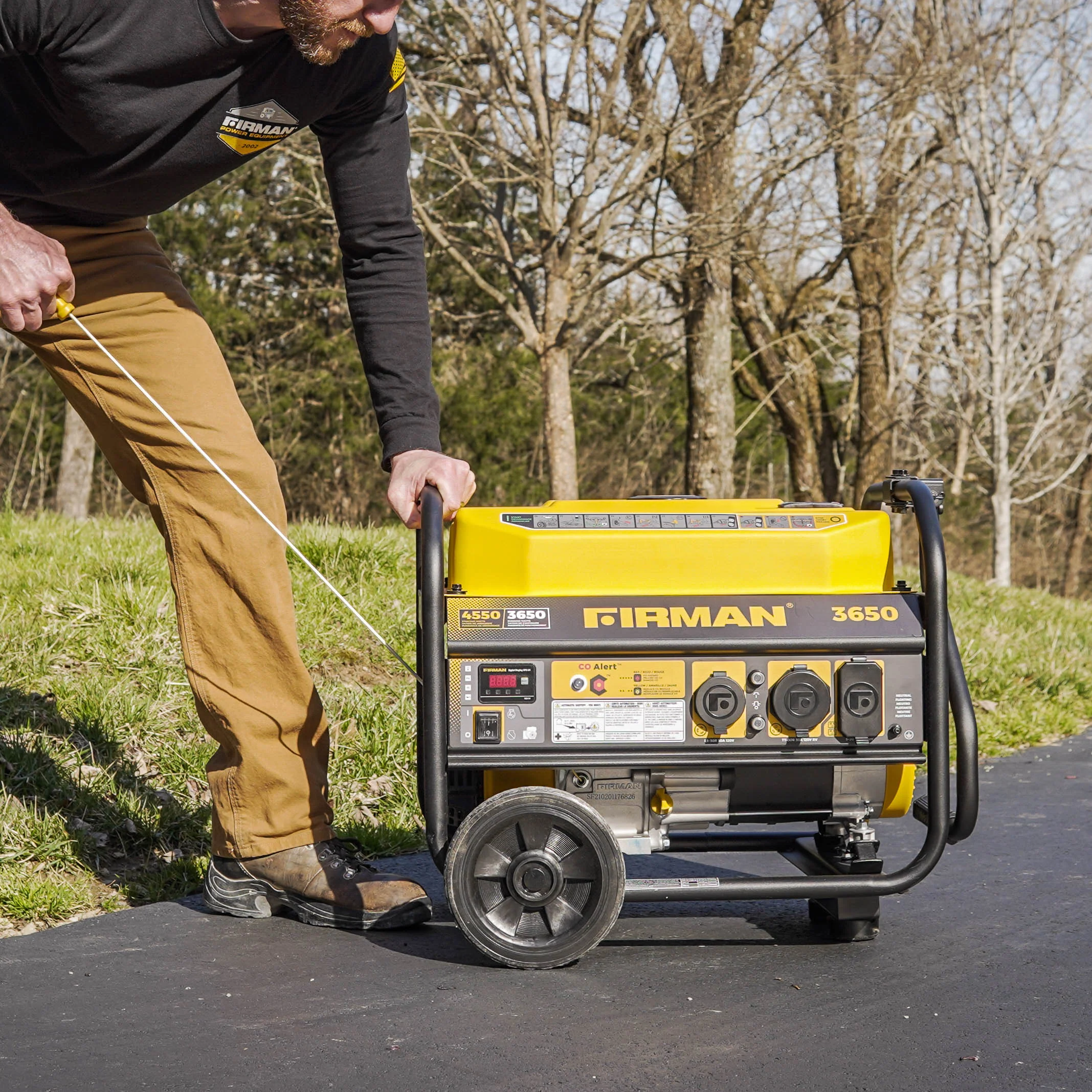 Gas Portable Generator 4550W Recoil Start 120V with CO Alert - Image 6