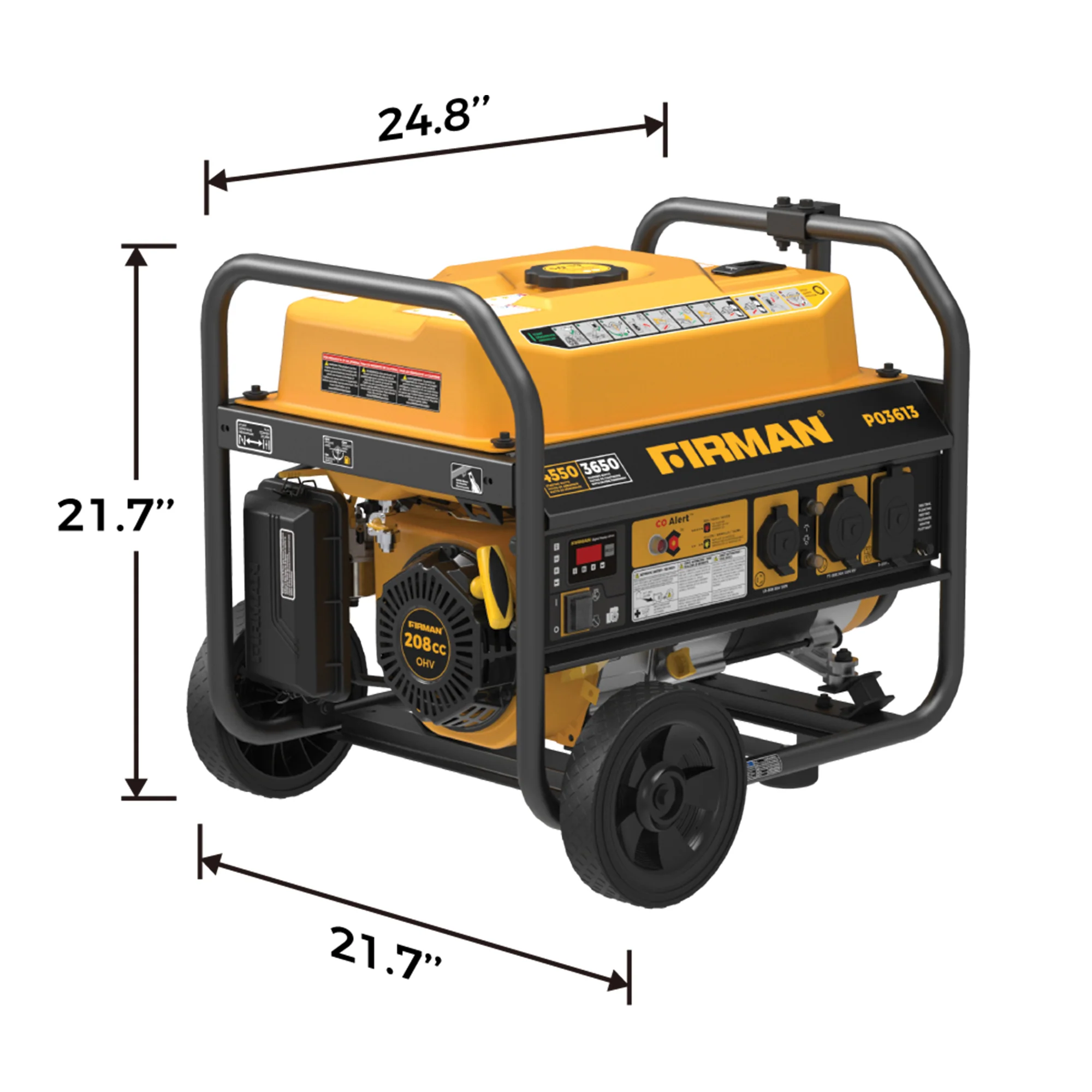 Gas Portable Generator 4550W Recoil Start 120V with CO Alert - Image 8