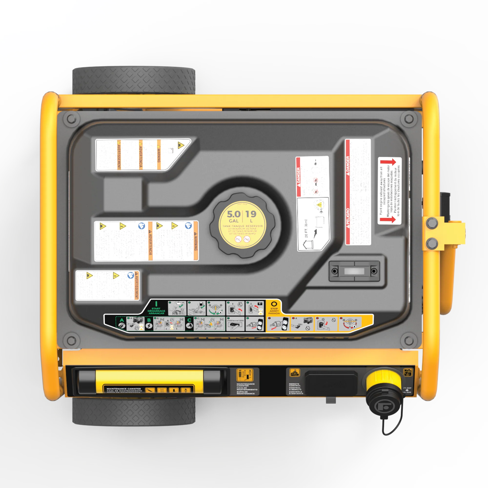 Gas Portable Generator 4550W Remote Start 120/240V - Image 10
