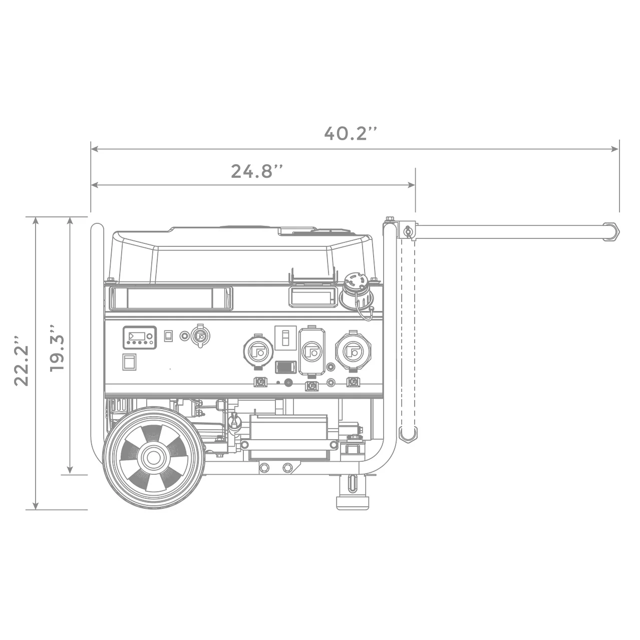 Gas Portable Generator 4550W Remote Start 120/240V - Image 13