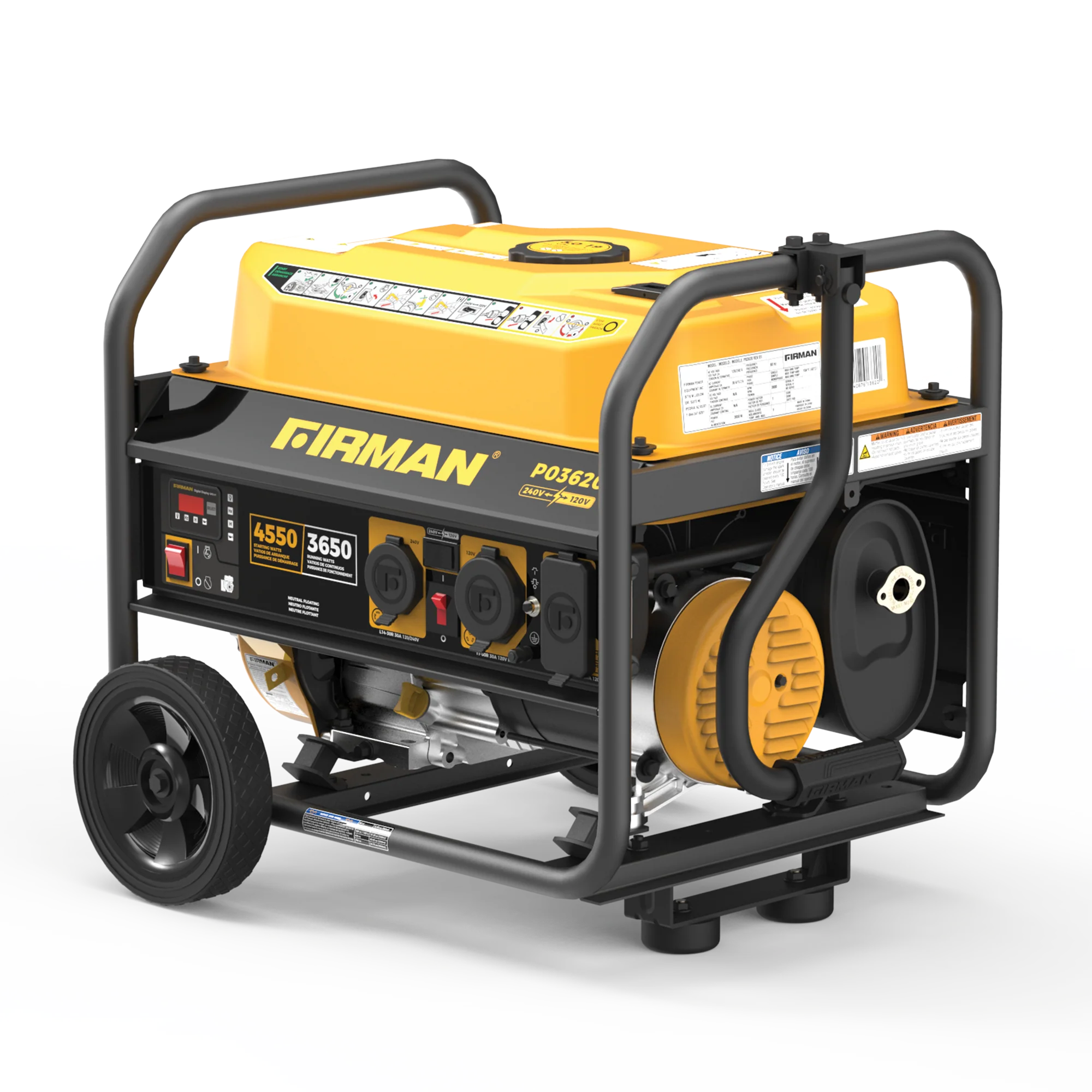 Gas Portable Generator 4550W Recoil Start 120/240V - Image 10