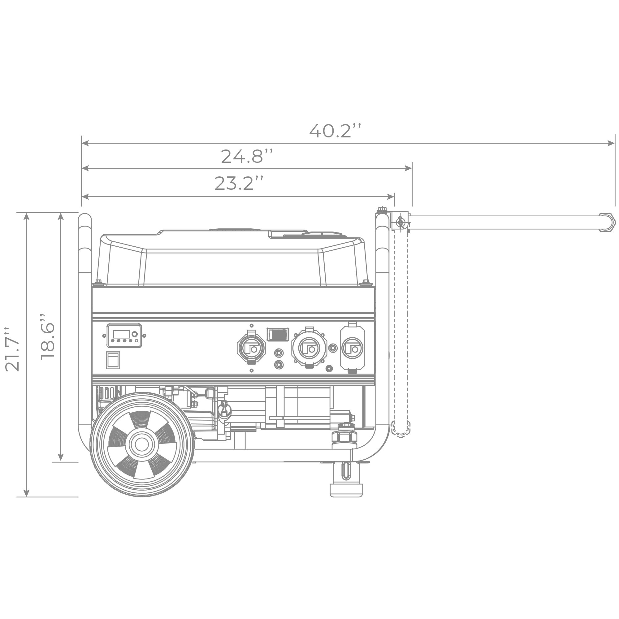 Gas Portable Generator 4550W Recoil Start 120/240V - Image 14