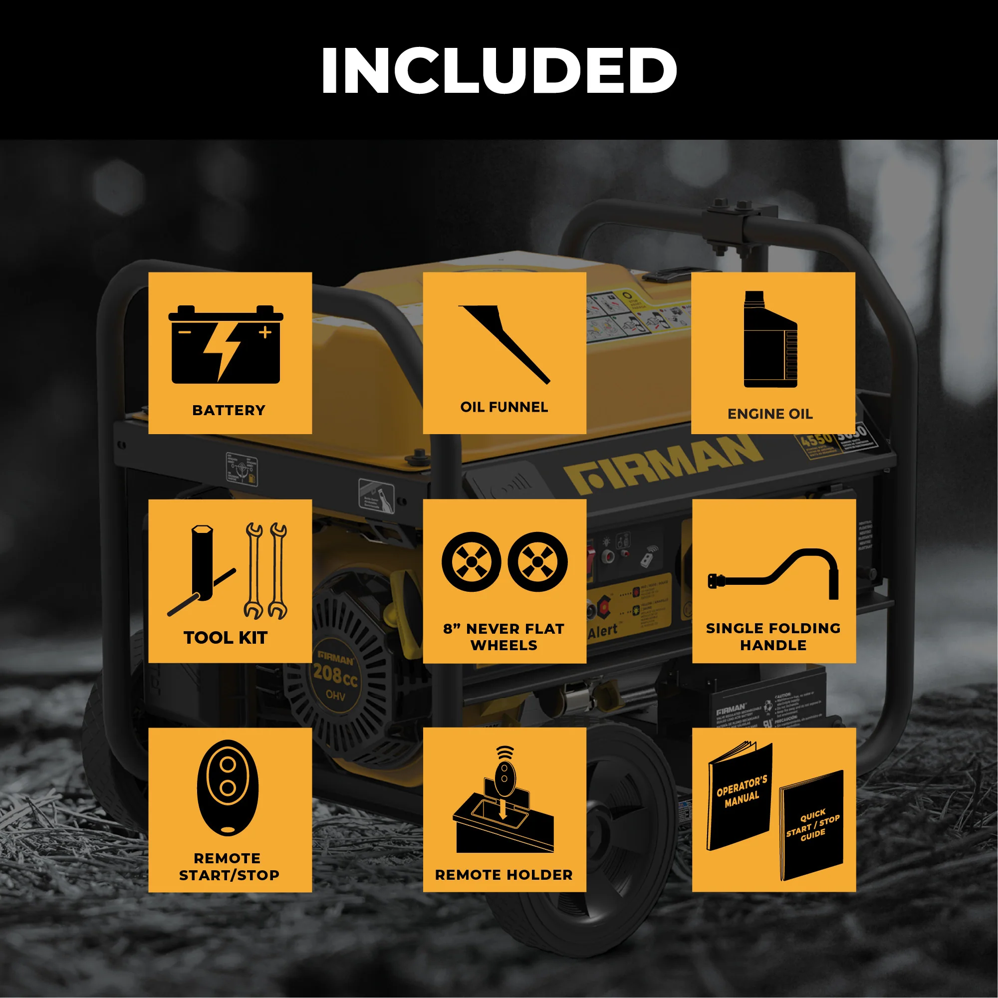 Gas Portable Generator 4550W Remote Start with CO Alert - Image 3