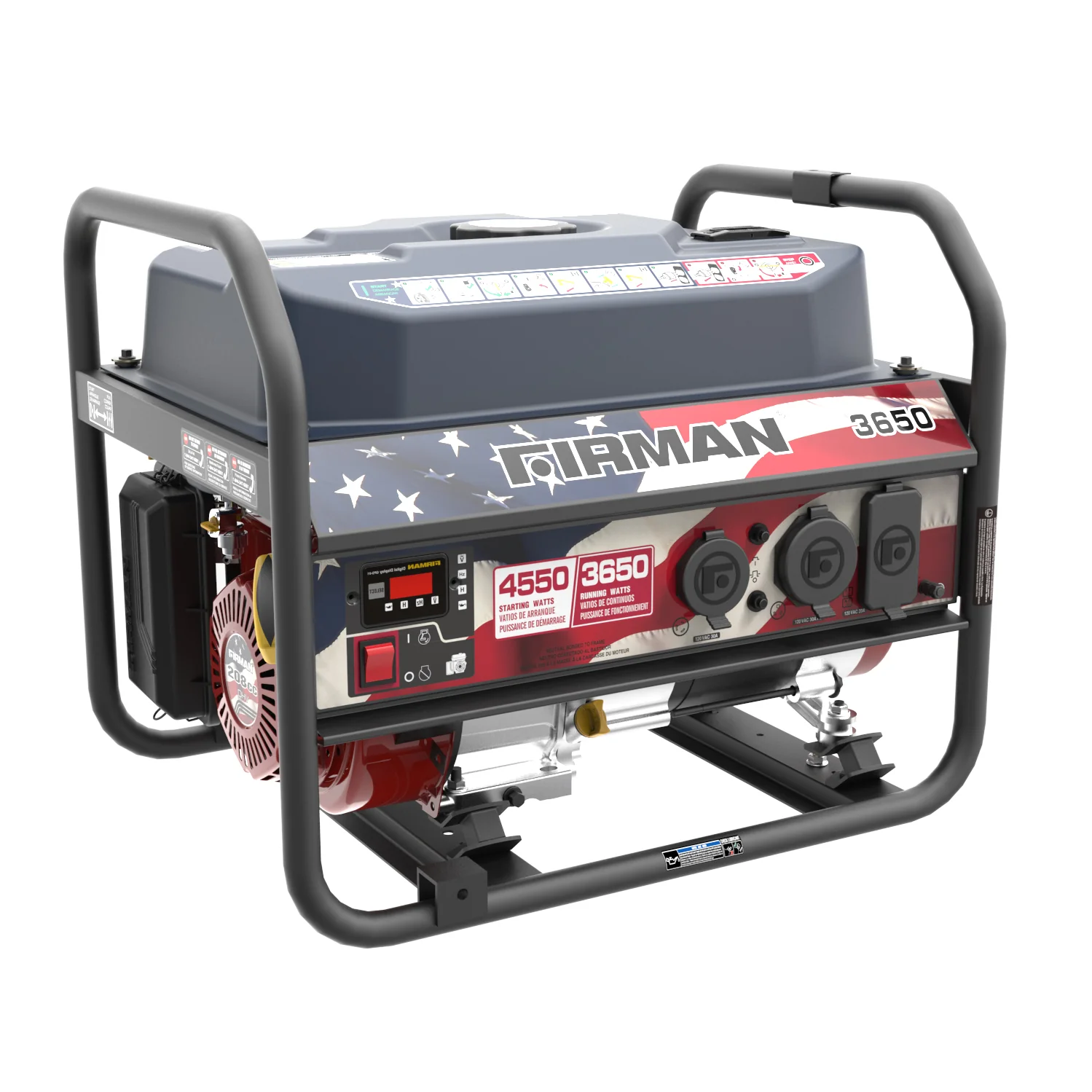 Gas Portable Generator 4550W Recoil Start 120V - Image 10