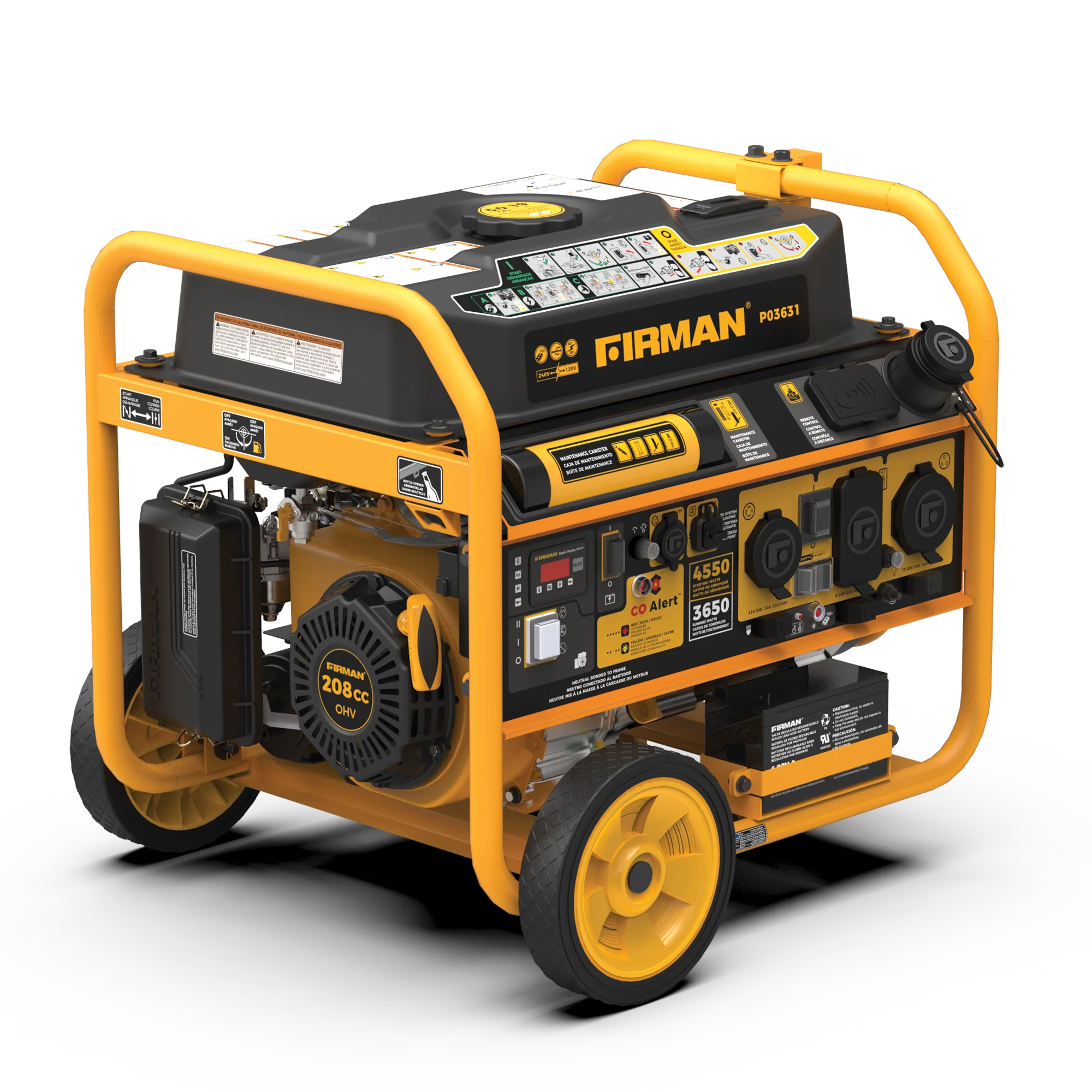 Gas Portable Generator 4550W Remote Start 120/240V with CO alert - Image 10