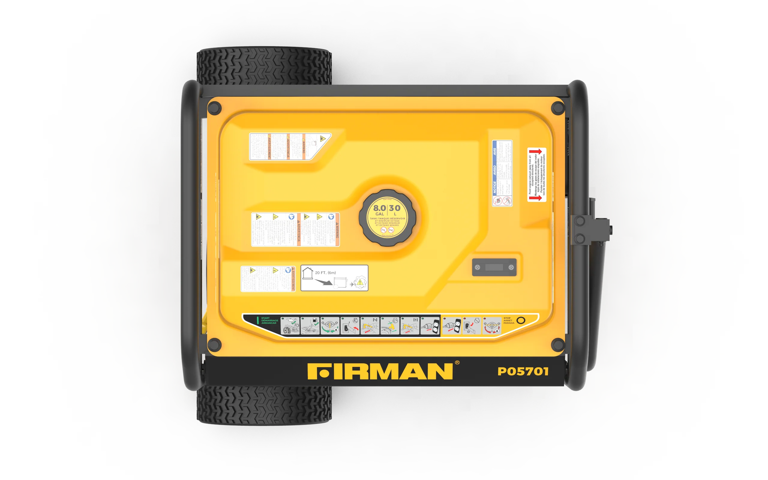 Gas Portable Generator 7125W Recoil Start 120/240V - Image 10