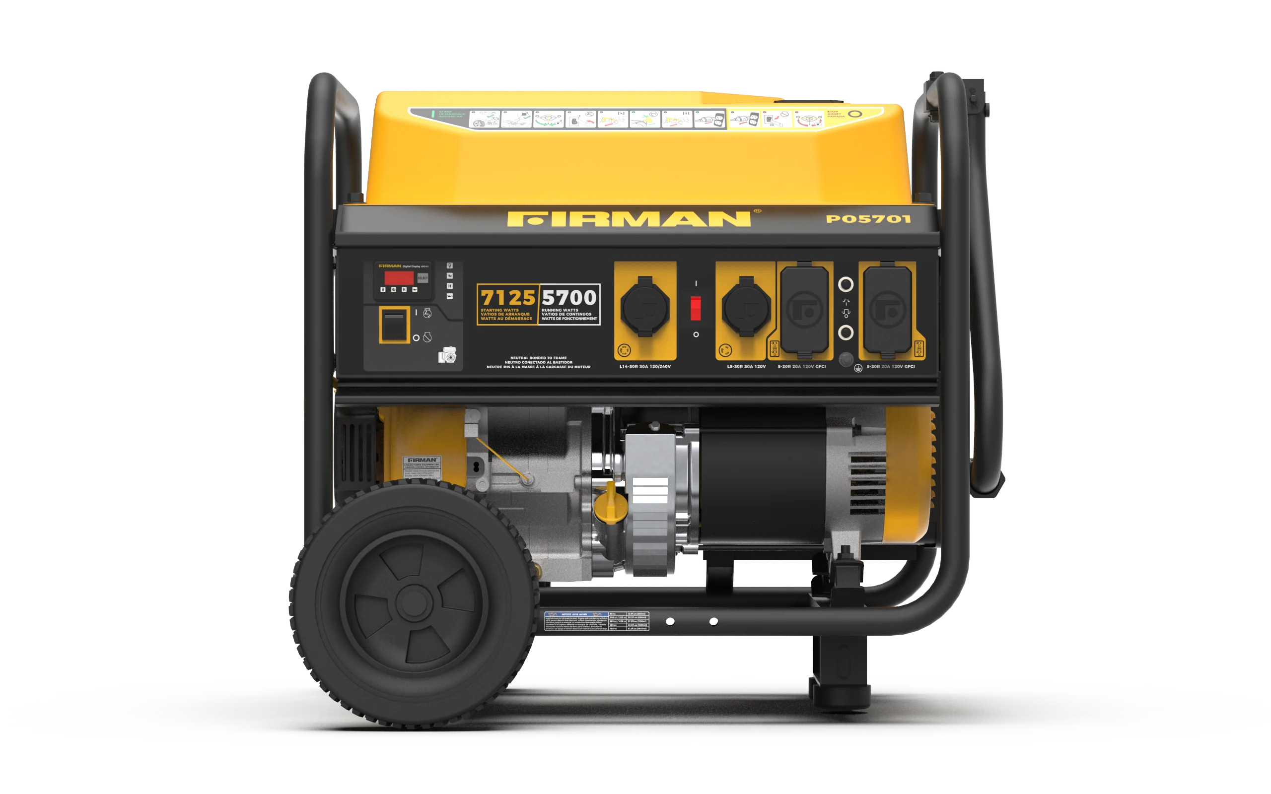 Gas Portable Generator 7125W Recoil Start 120/240V - Image 6