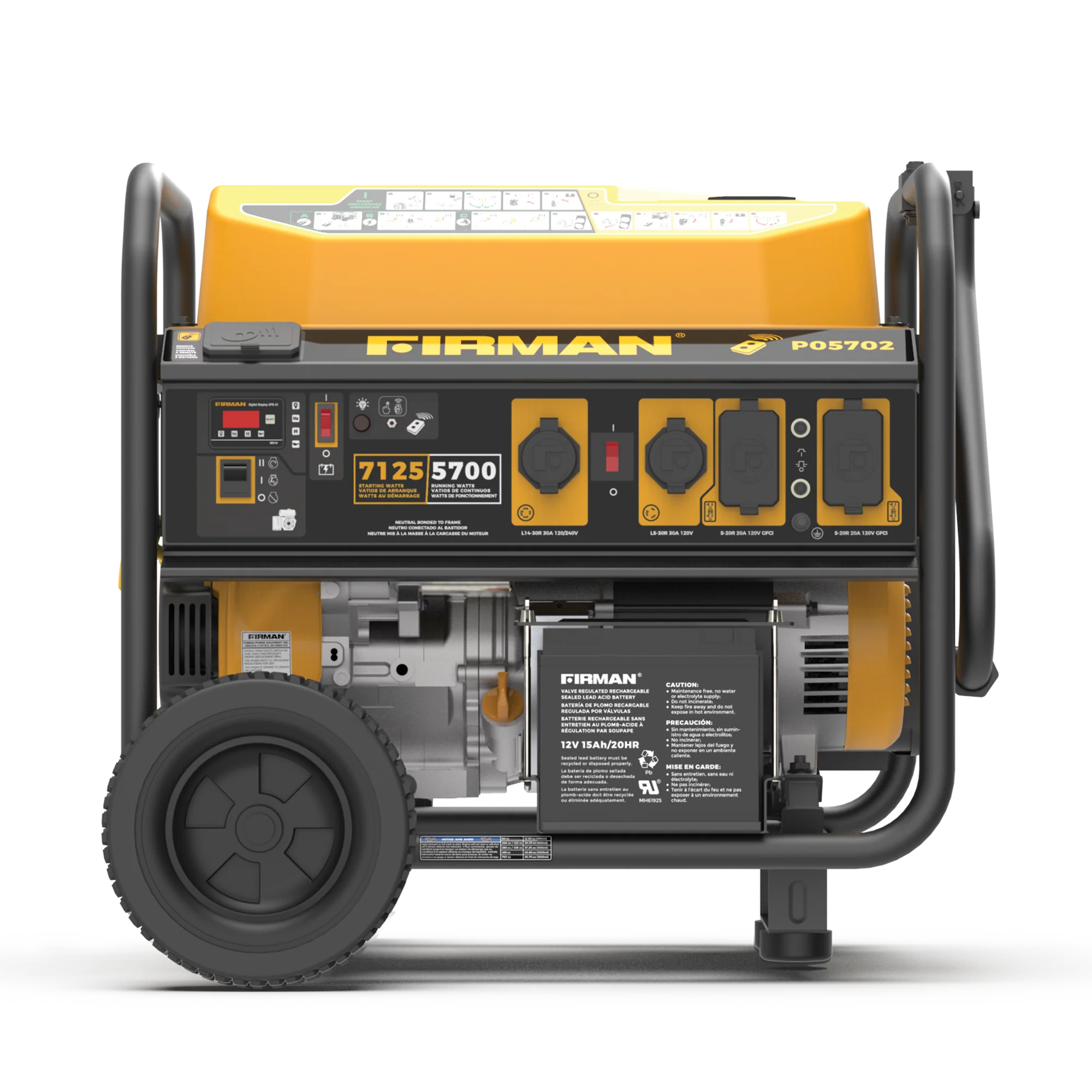 Gas Portable Generator 7125W Remote Start 120/240V - Image 6