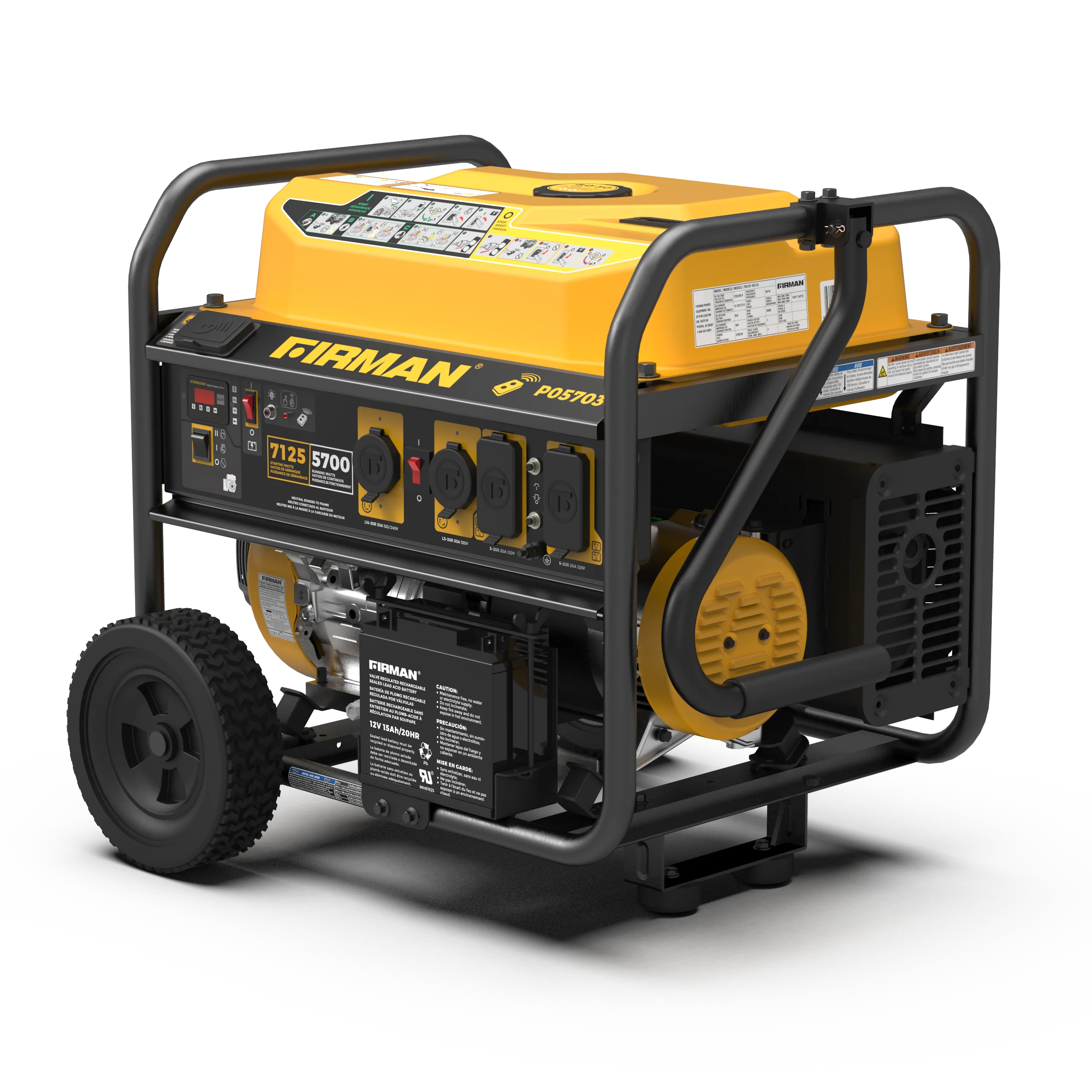 Gas Portable Generator 7125W Remote Start 120/240V - Image 10