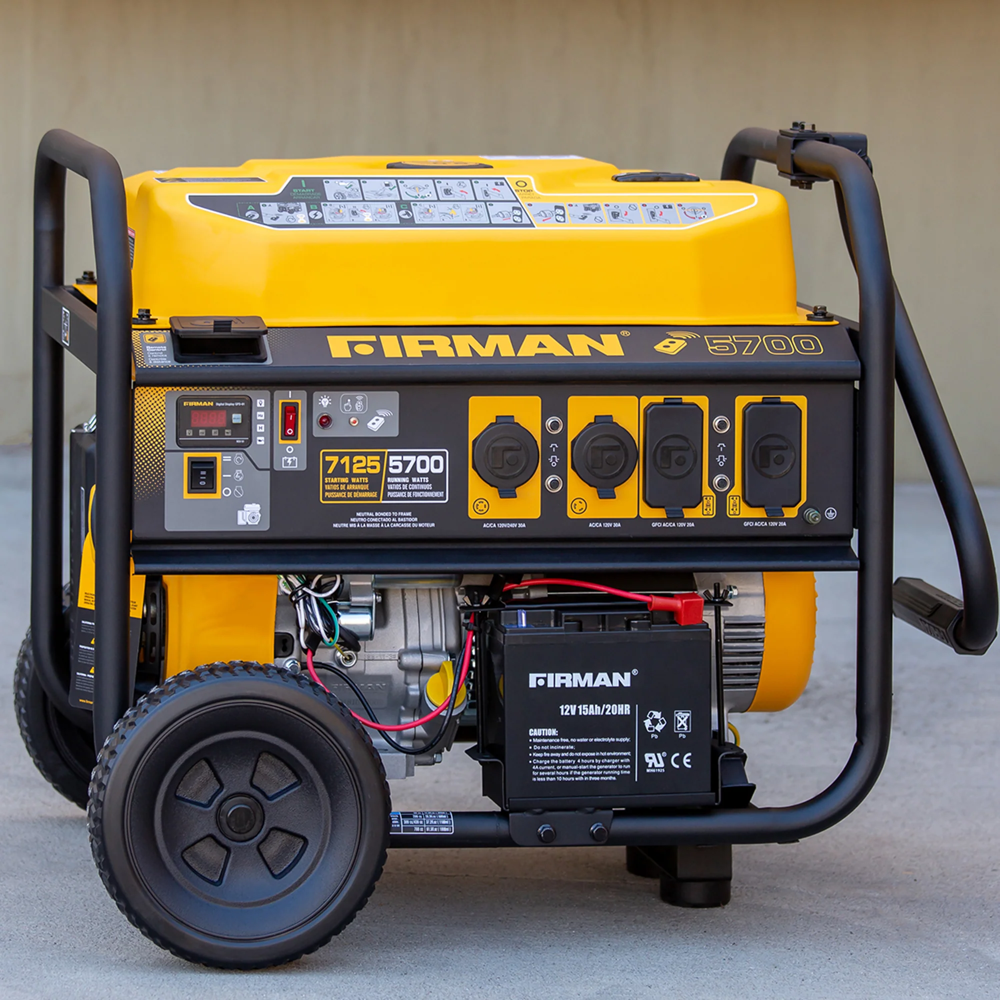 Gas Portable Generator 7125W Remote Start 120/240V - Image 4