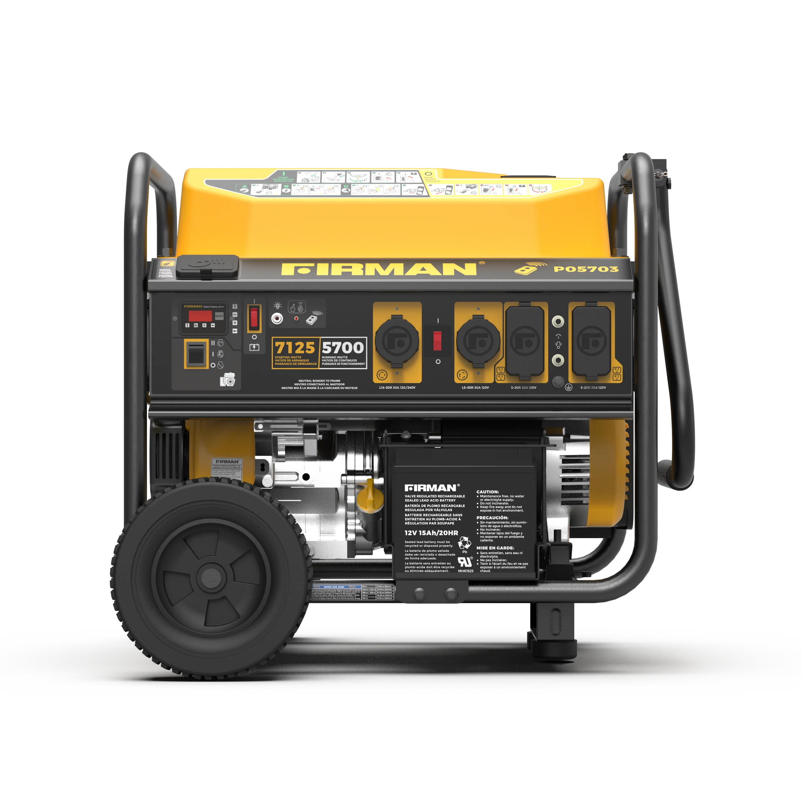 Gas Portable Generator 7125W Remote Start 120/240V - Image 5