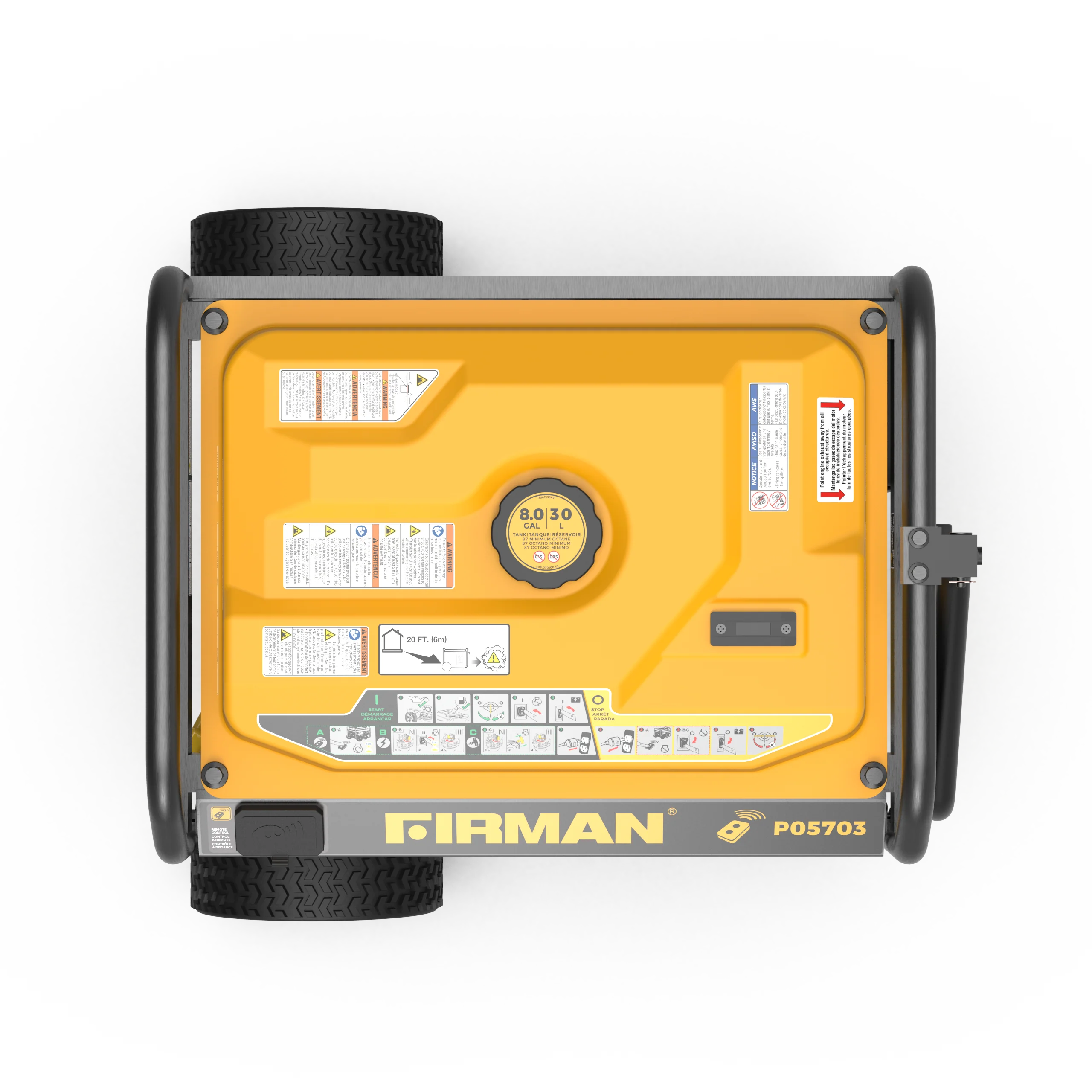 Gas Portable Generator 7125W Remote Start 120/240V - Image 9