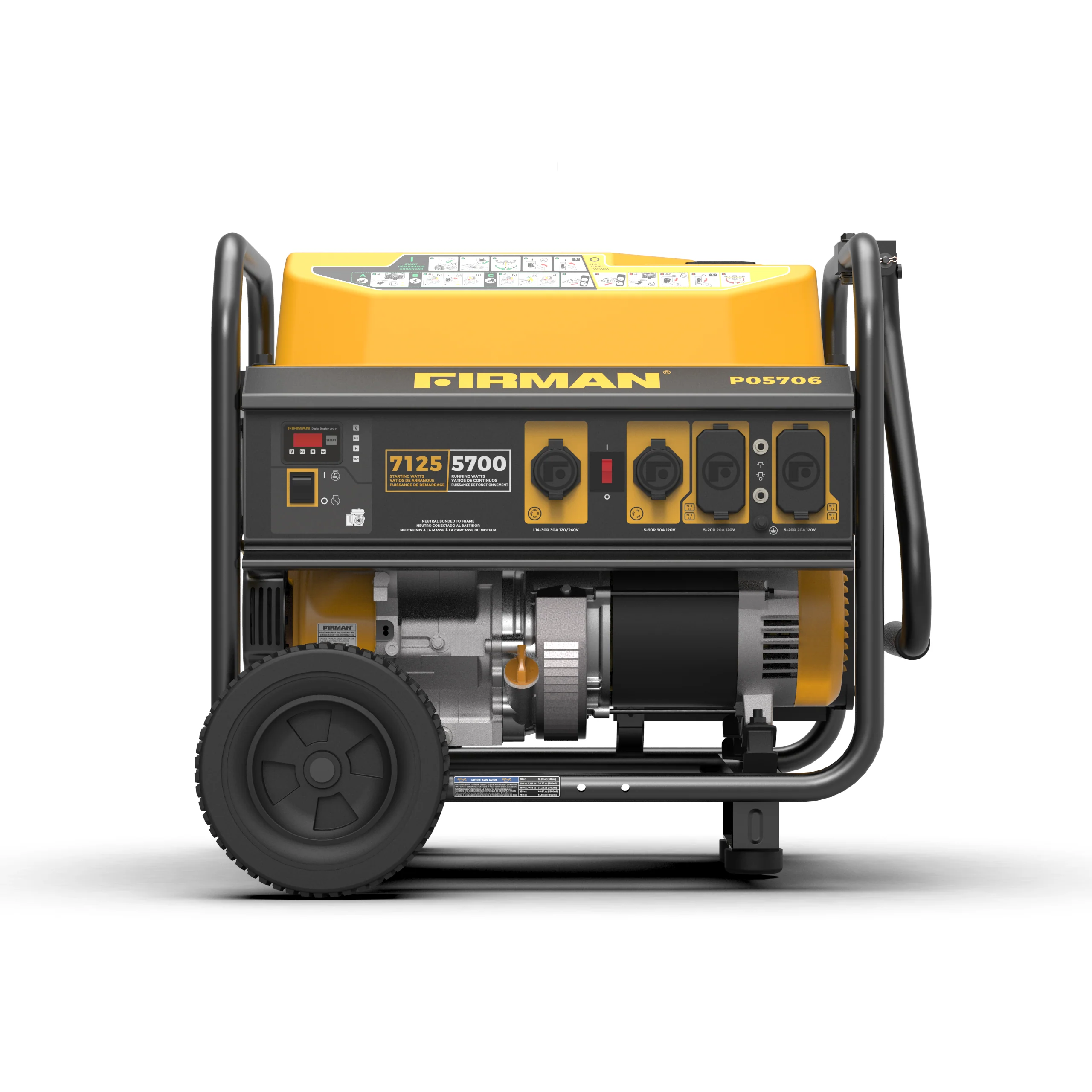 Gas Portable Generator 7125W Recoil Start 120/240V - Image 6