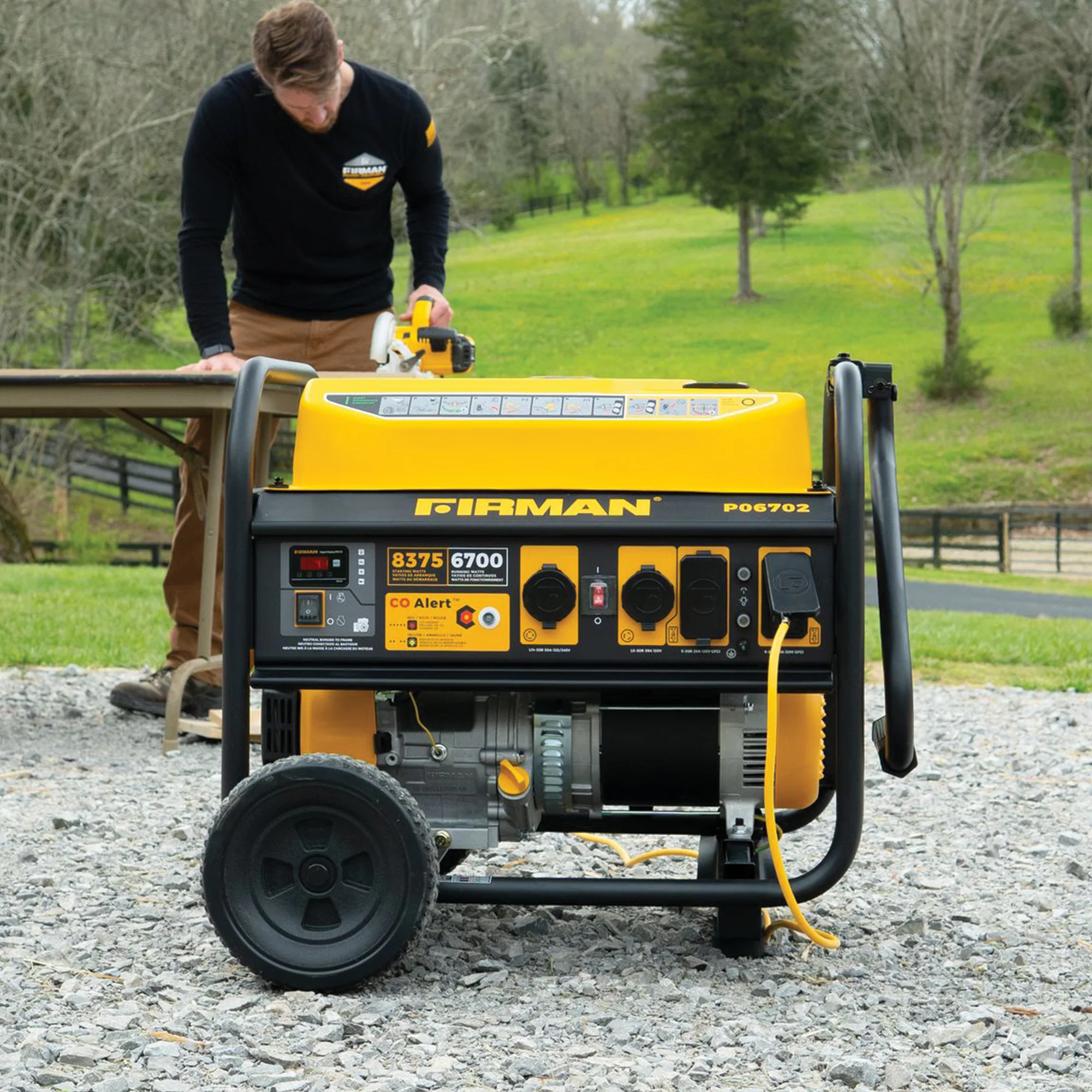 Gas Portable Generator 8375W Recoil Start 120/240V With CO Alert - Image 5