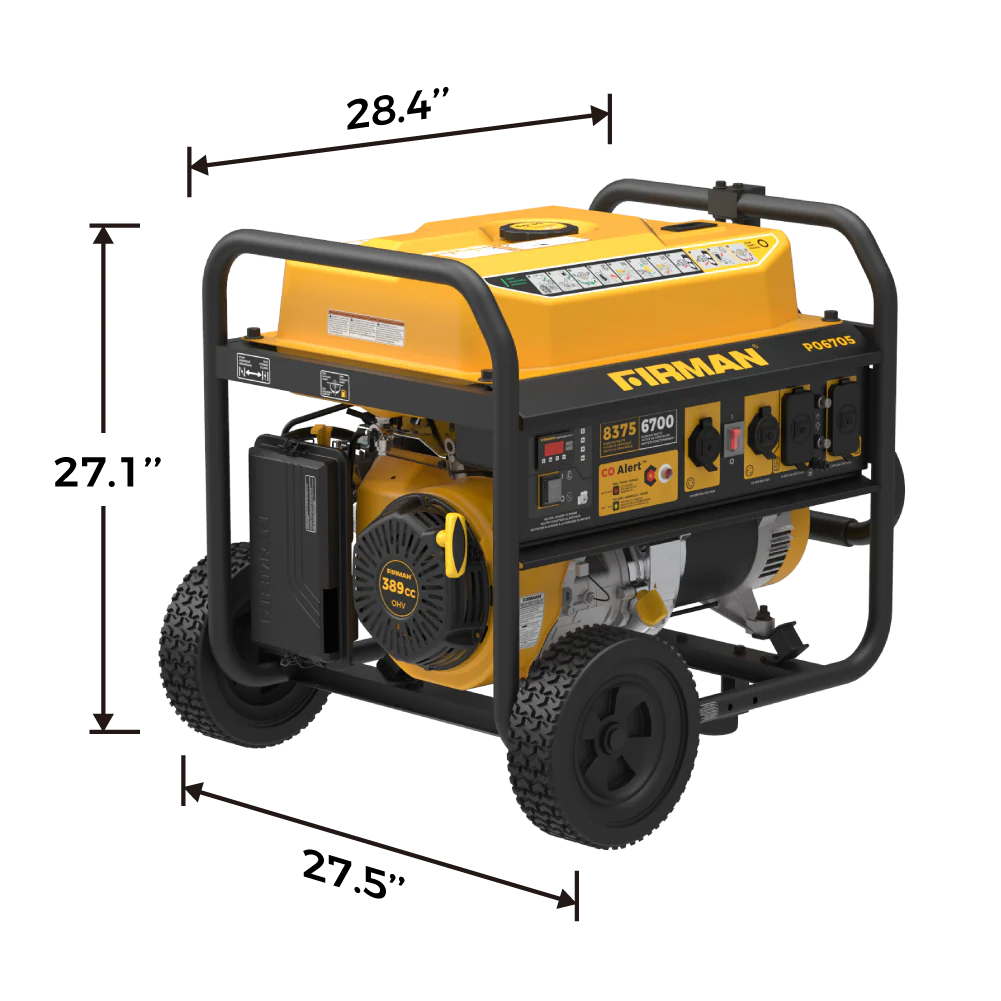 Gas Portable Generator 8375W Recoil Start 120/240V With CO Alert - Image 5