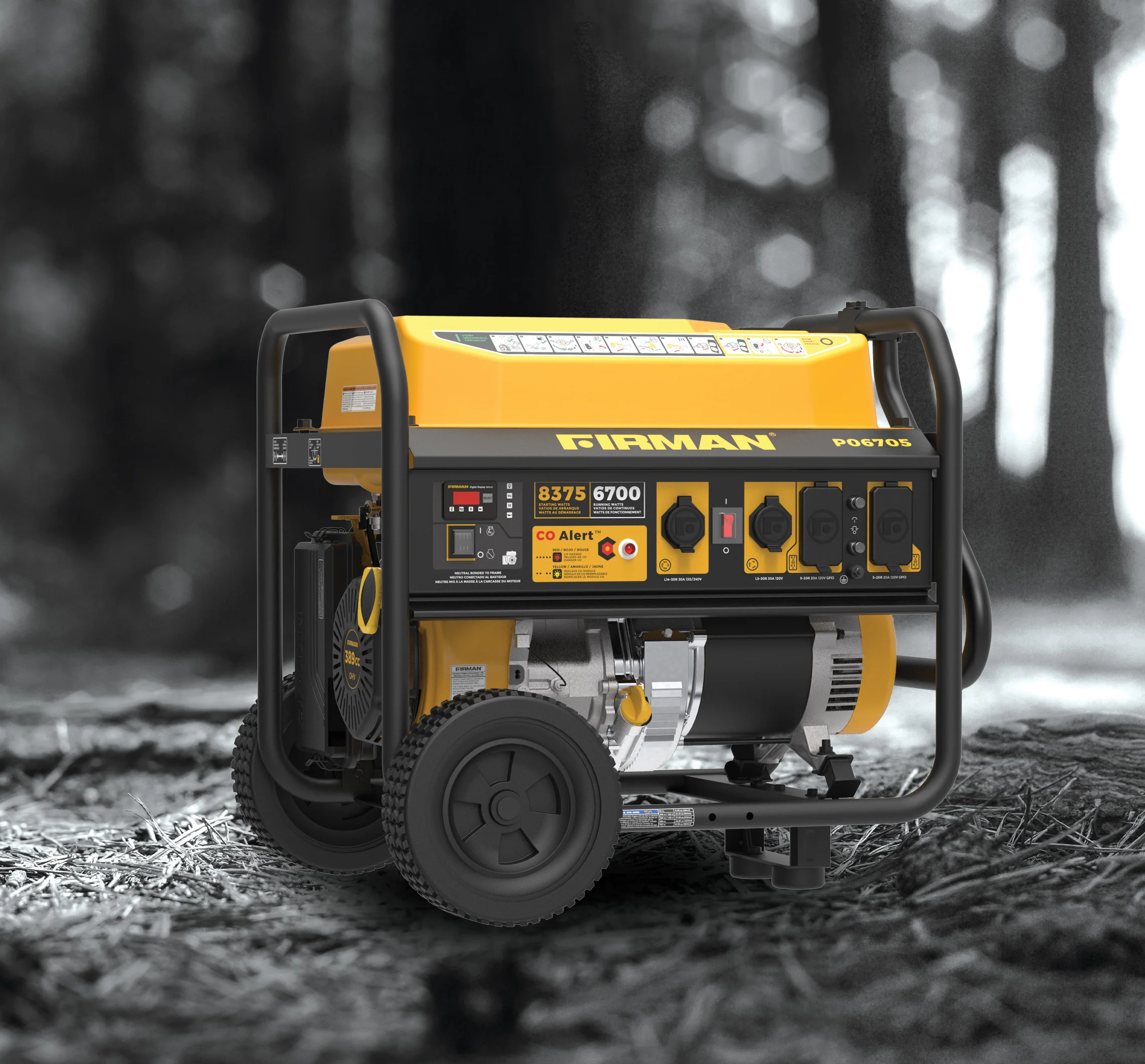 Gas Portable Generator 8375W Recoil Start 120/240V With CO Alert - Image 7