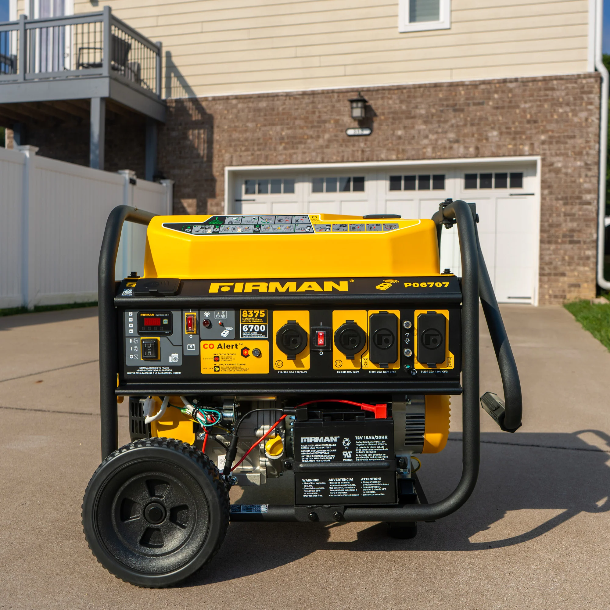 GAS PORTABLE GENERATOR 8375W REMOTE START 120/240V - Image 11