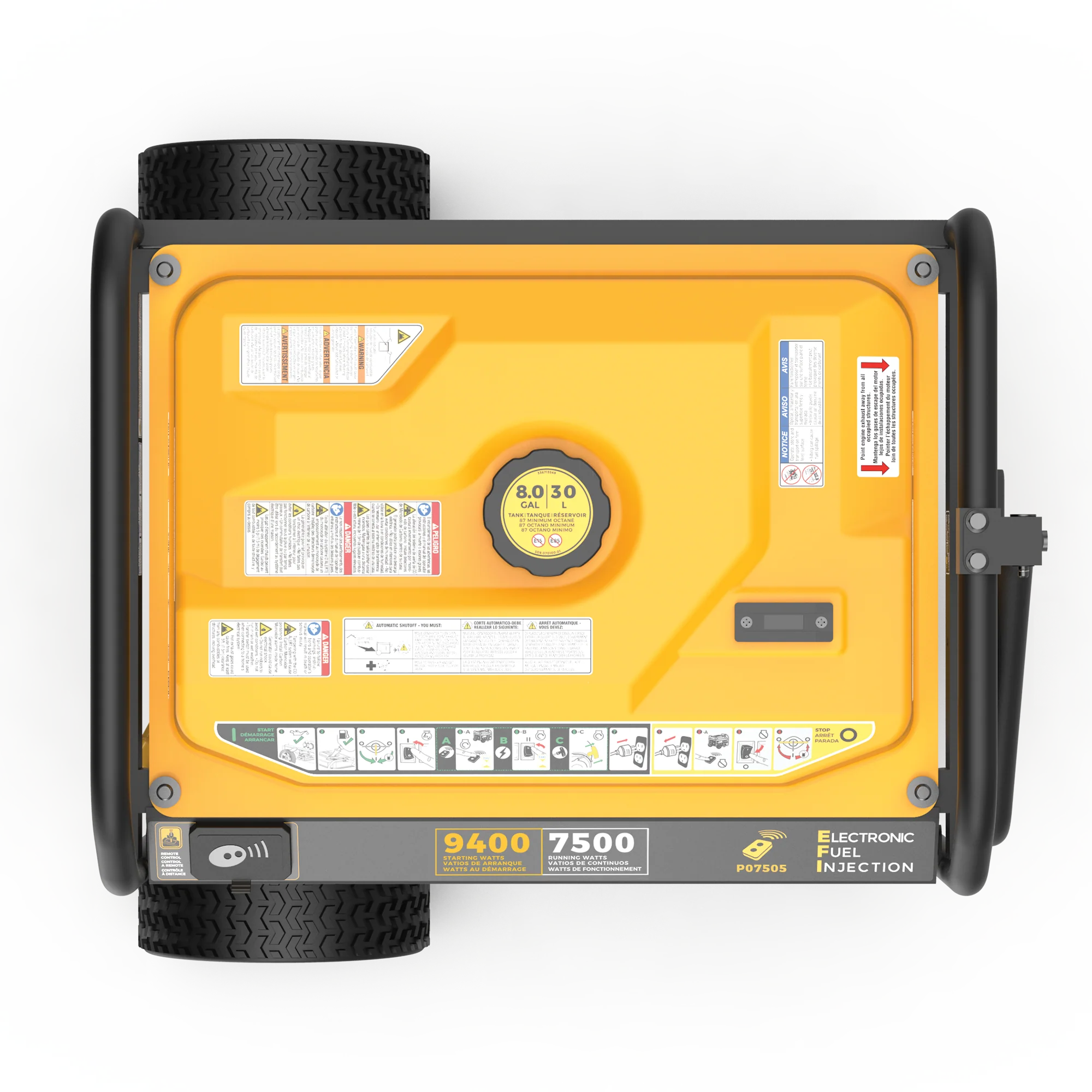GAS PORTABLE GENERATOR 9,400W REMOTE START 120/240V WITH CO ALERT - Image 5