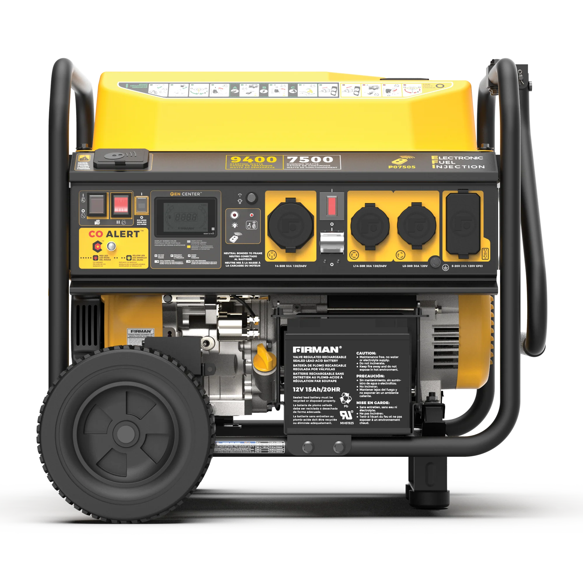 GAS PORTABLE GENERATOR 9,400W REMOTE START 120/240V WITH CO ALERT - Image 6